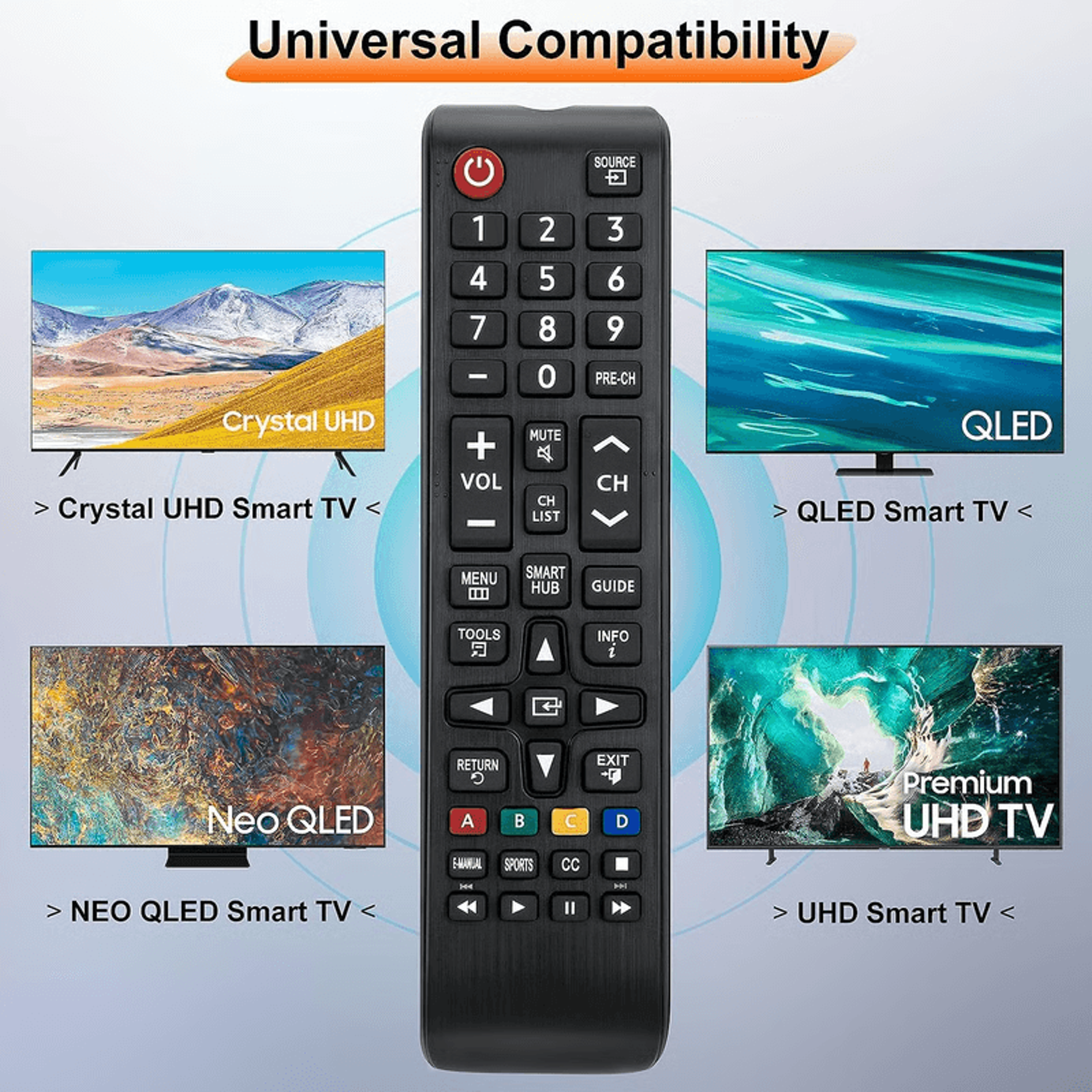 Samsung TV Remote Replacement Universal Smart TV Remote No Programming – view 11