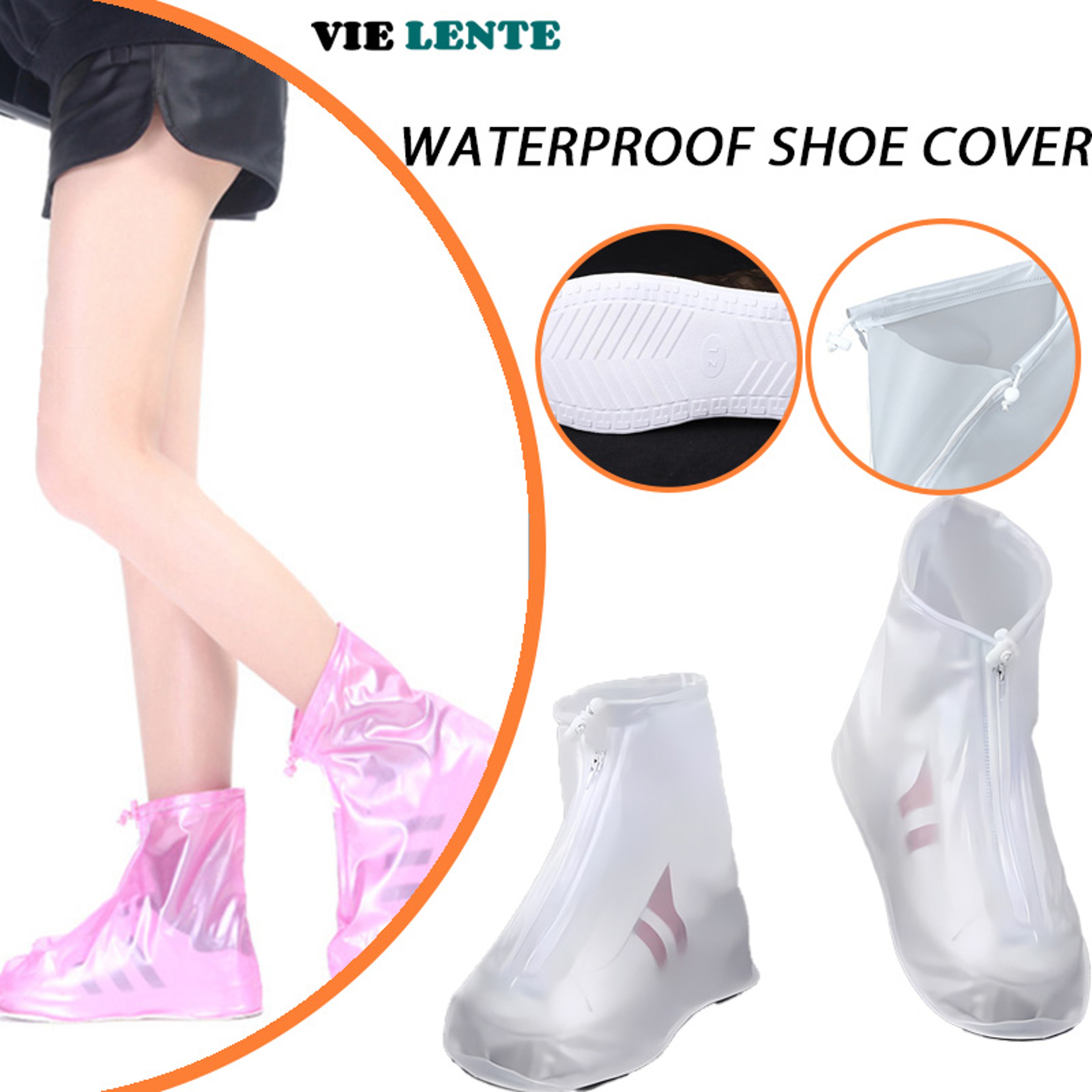 Premium Reusable Silicone Waterproof Shoe Covers  NonSlip Rain Protection For Men  Women 1