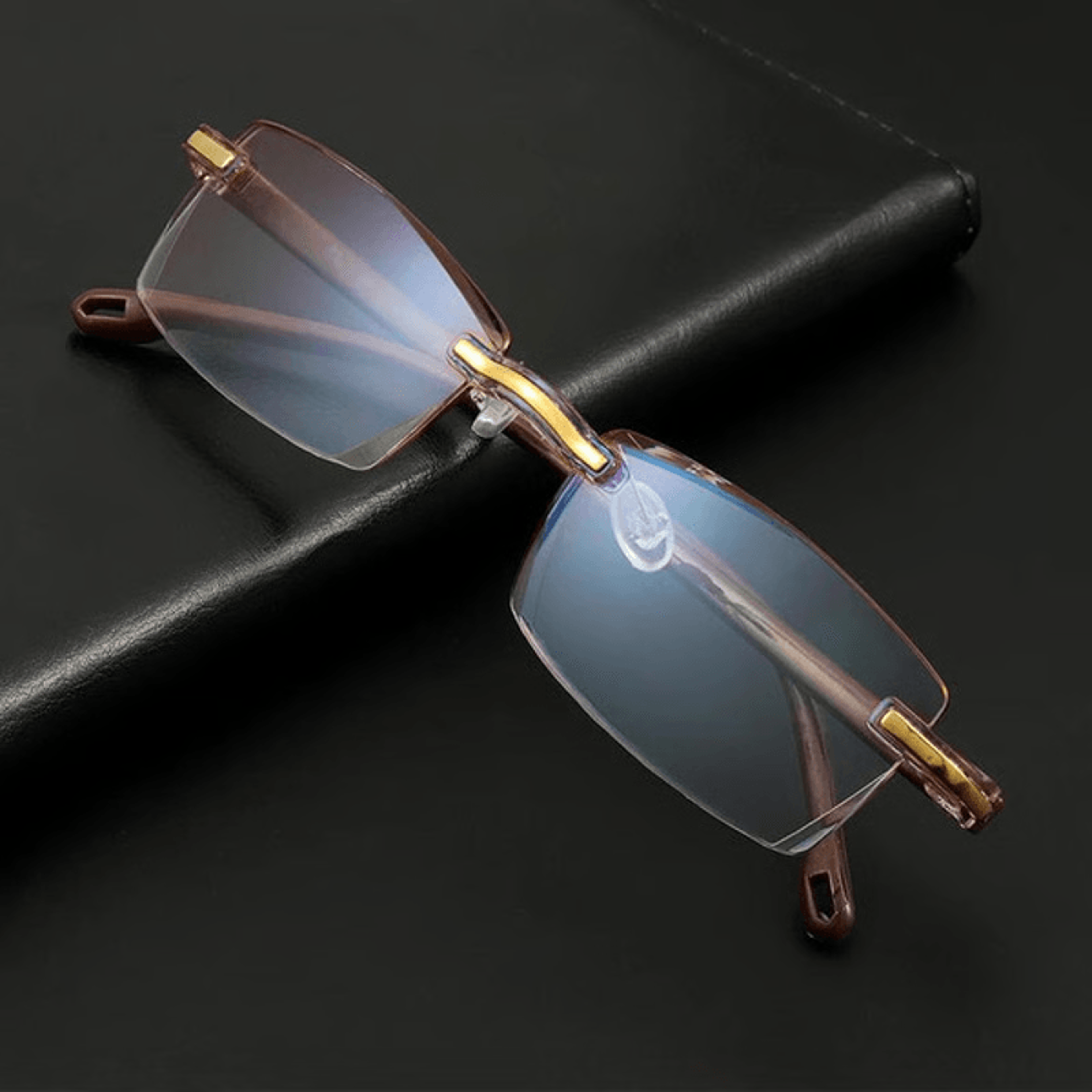 Rimless AntiBlue Light Reading Glasses For Presbyopia  Lightweight  Stylish 4