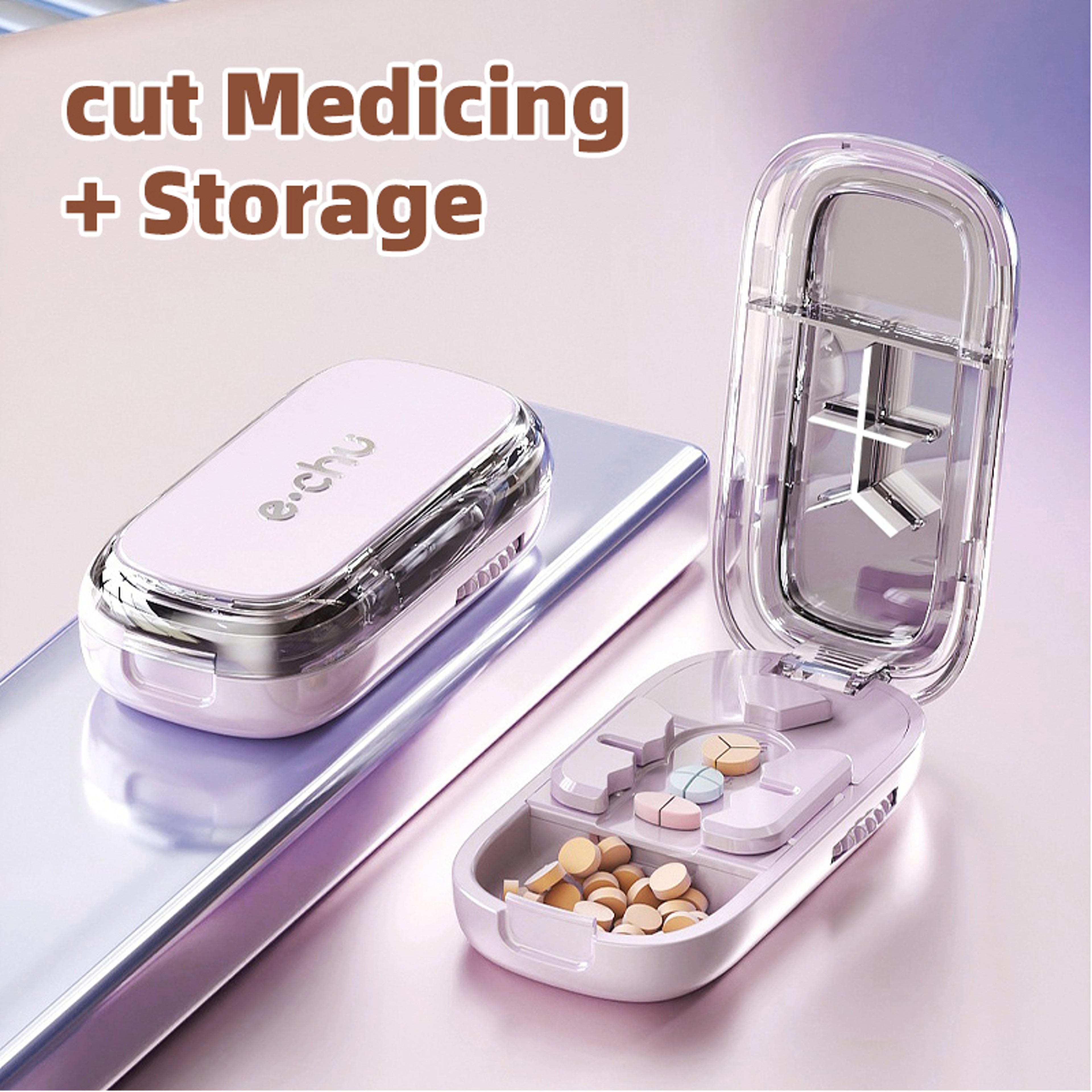 3in1 Pill Cutter And Splitter With Portable Pill Organizer 3