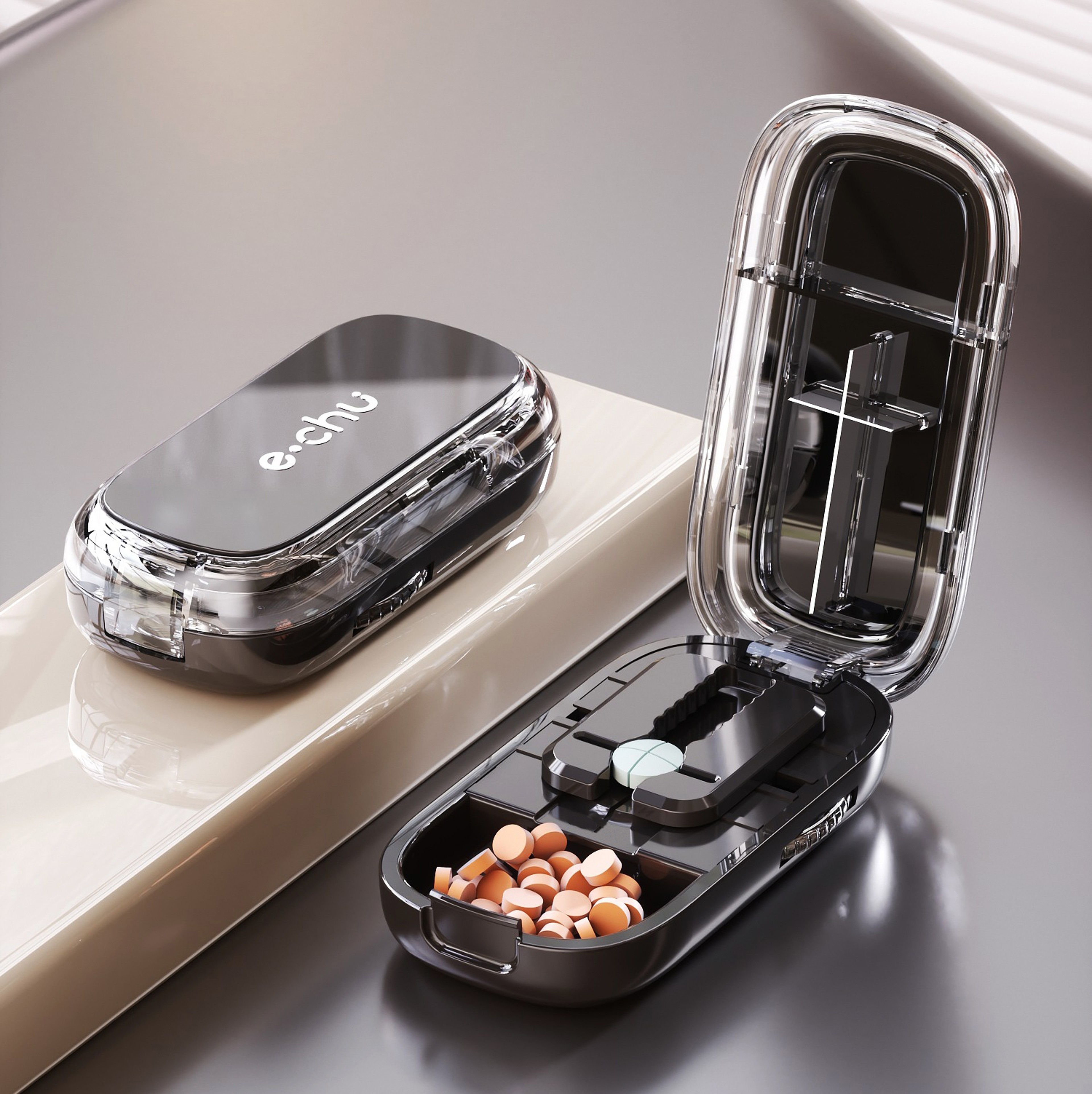 3in1 Pill Cutter And Splitter With Portable Pill Organizer 19