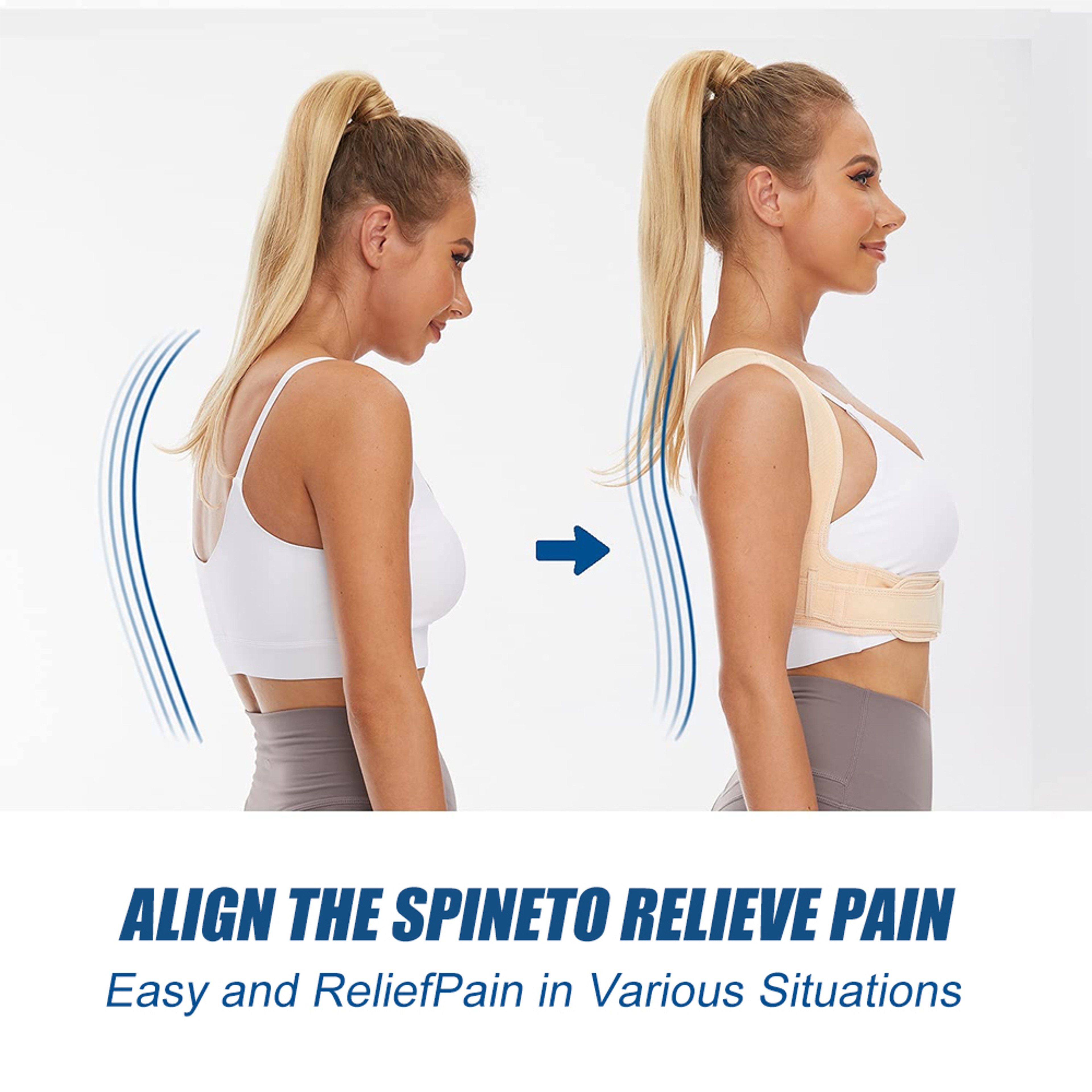 Breathable Posture Corrector Back Brace with Adjustable Upper Back – view 5