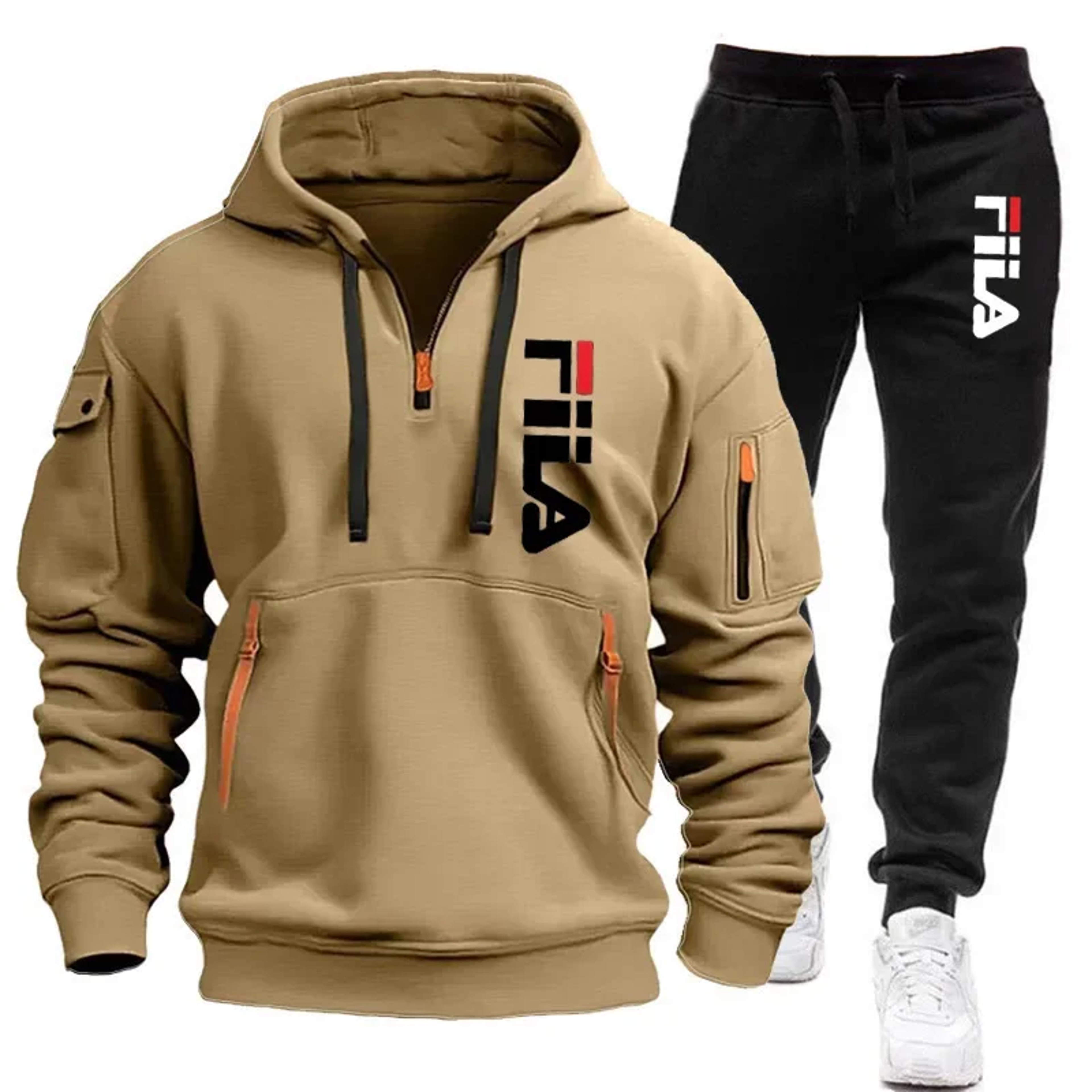 Men's Zip Up Hoodie and Sweatpants Set for Casual Fitness and Everyday Wear – view 1