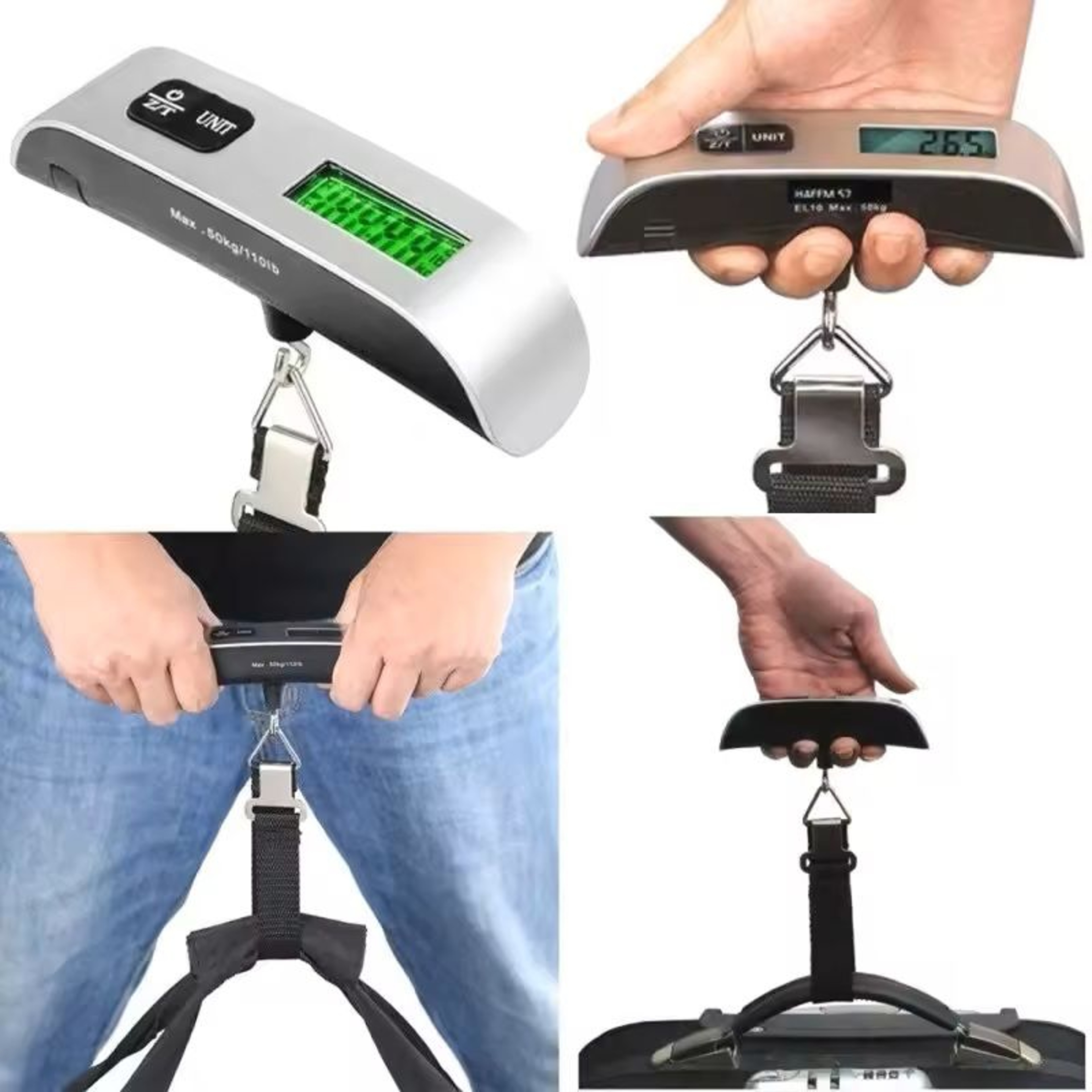 Digital Luggage Scale With LCD Display  Portable 50kg Bag Weight Checker For Travel Airport  Baggag 0