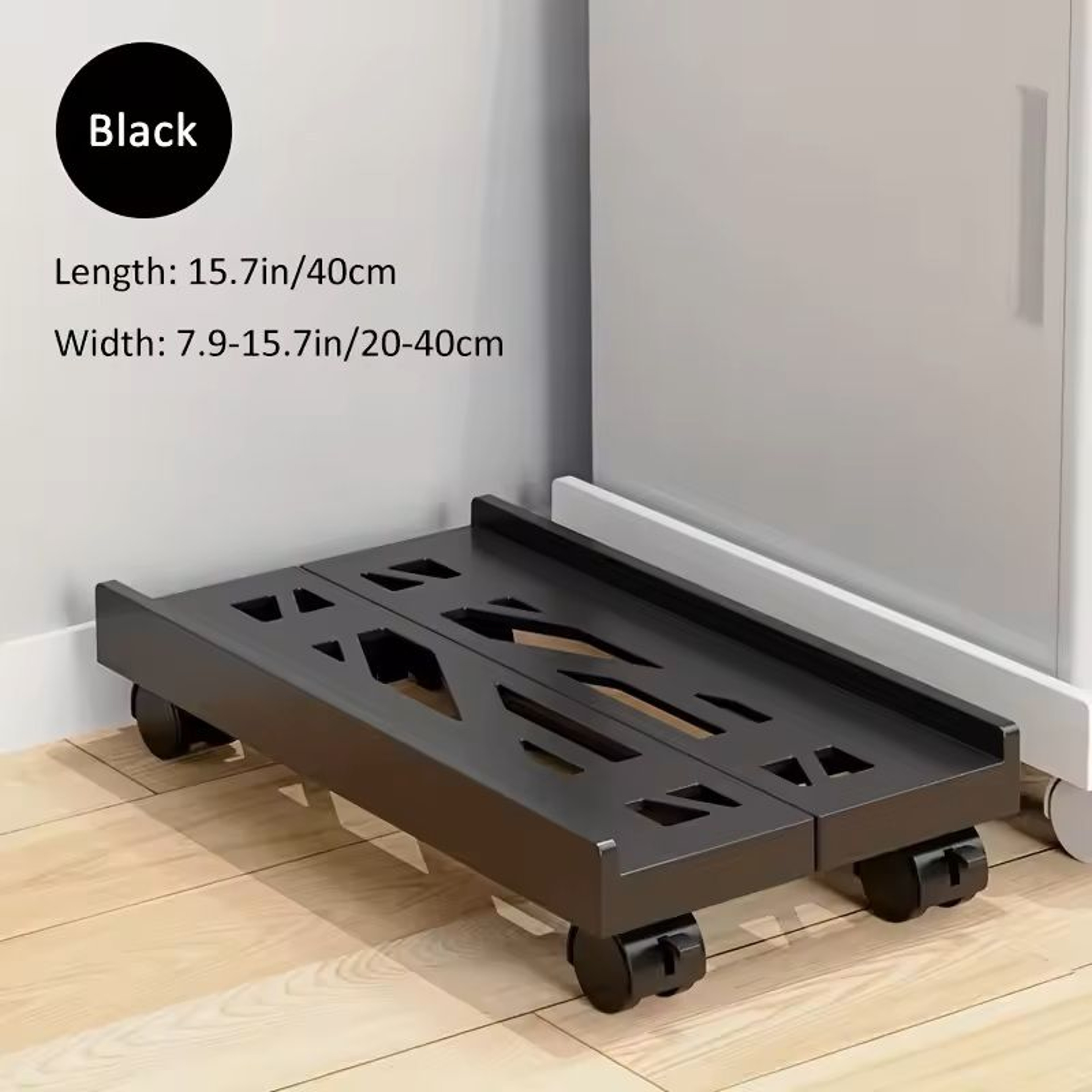 Adjustable Rolling CPU Stand  Ventilated PC Tower Cart With Caster Wheels For UnderDesk Setup 1