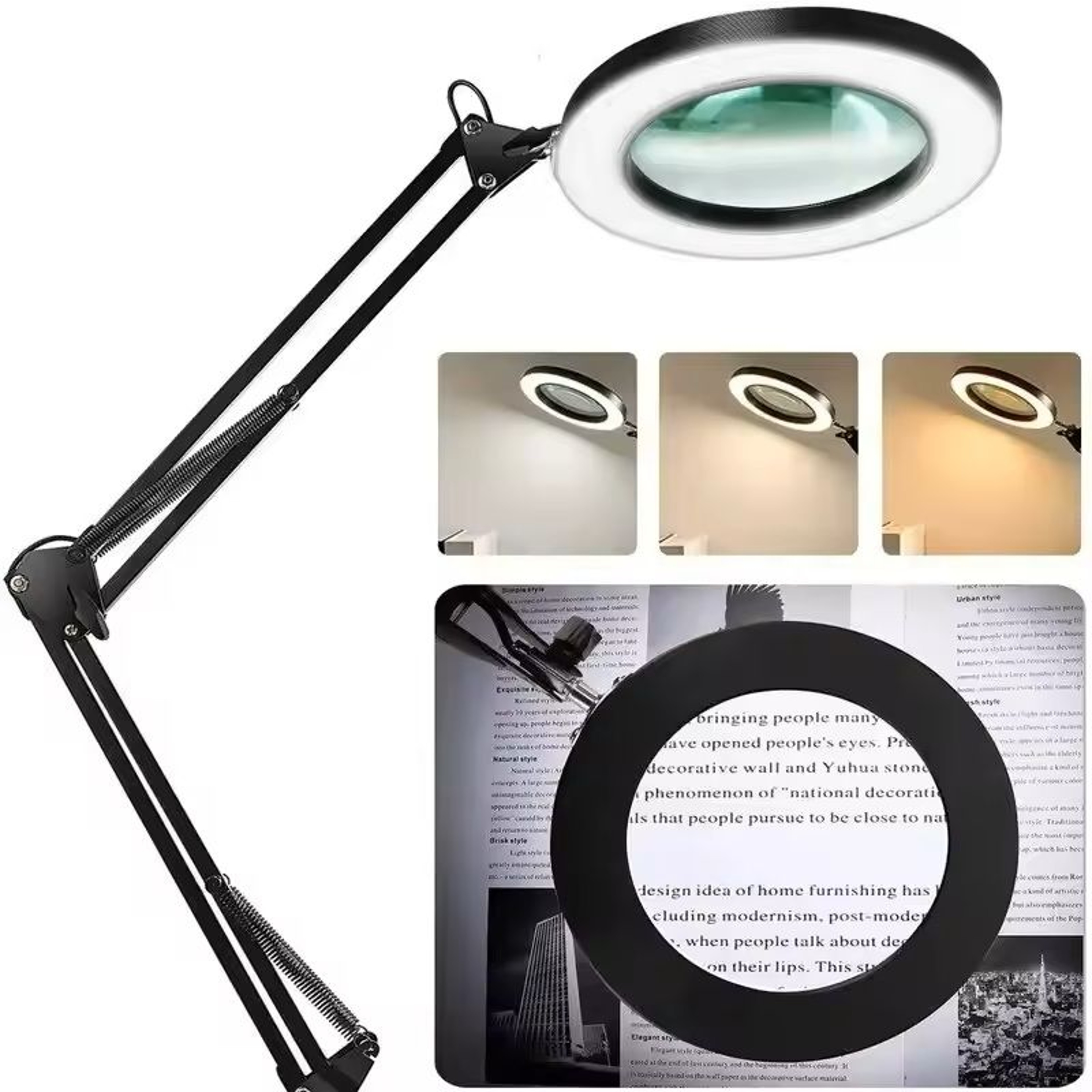 72LED 8X10X Illuminated Magnifying Lamp  Precision Lighting For Crafts Repairs  Beauty 7