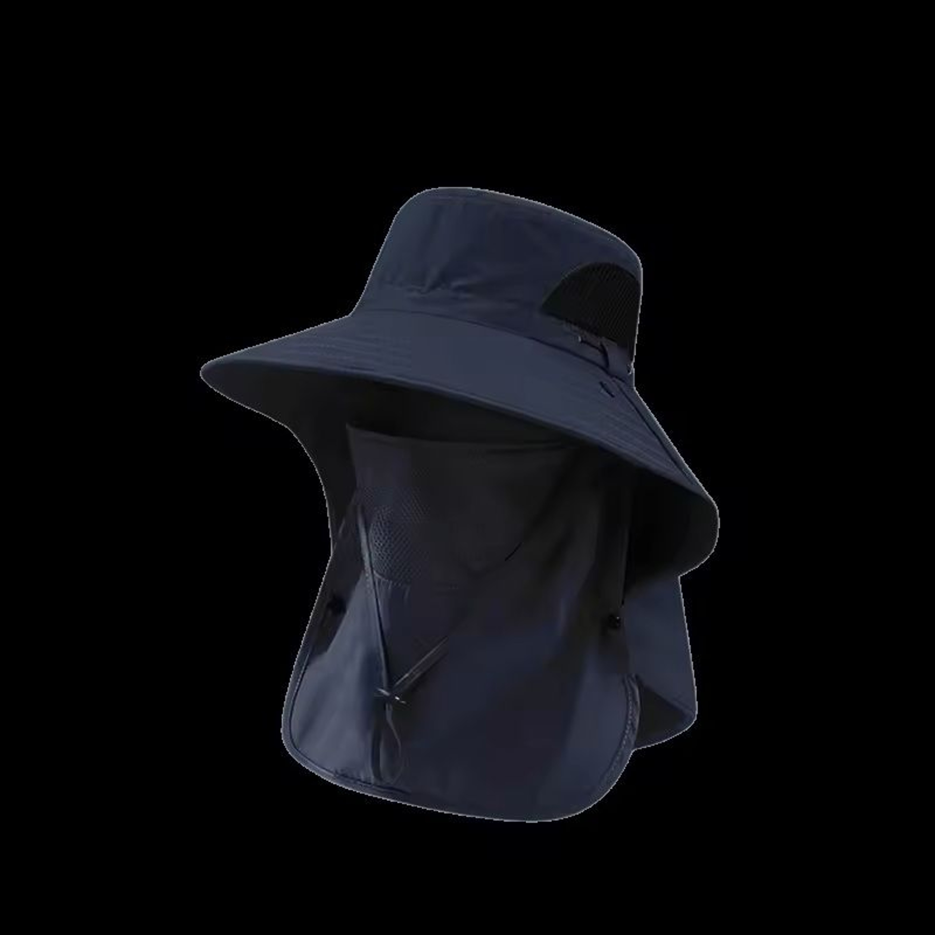 Wide Brim Waterproof Quick Dry Bucket Hat With Neck Flap 17