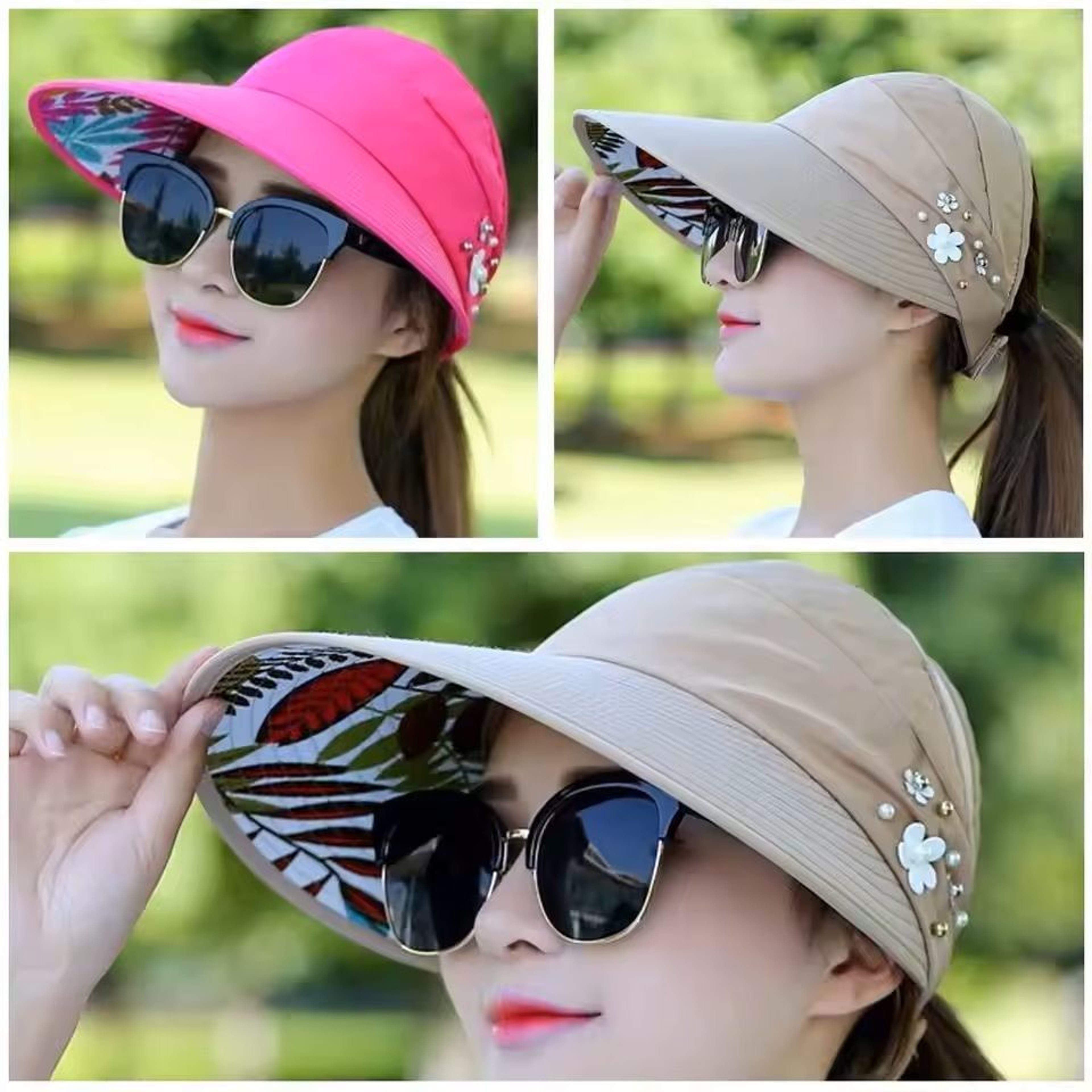 Foldable Wide Brim Sun Hat For Women With UV Protection 4