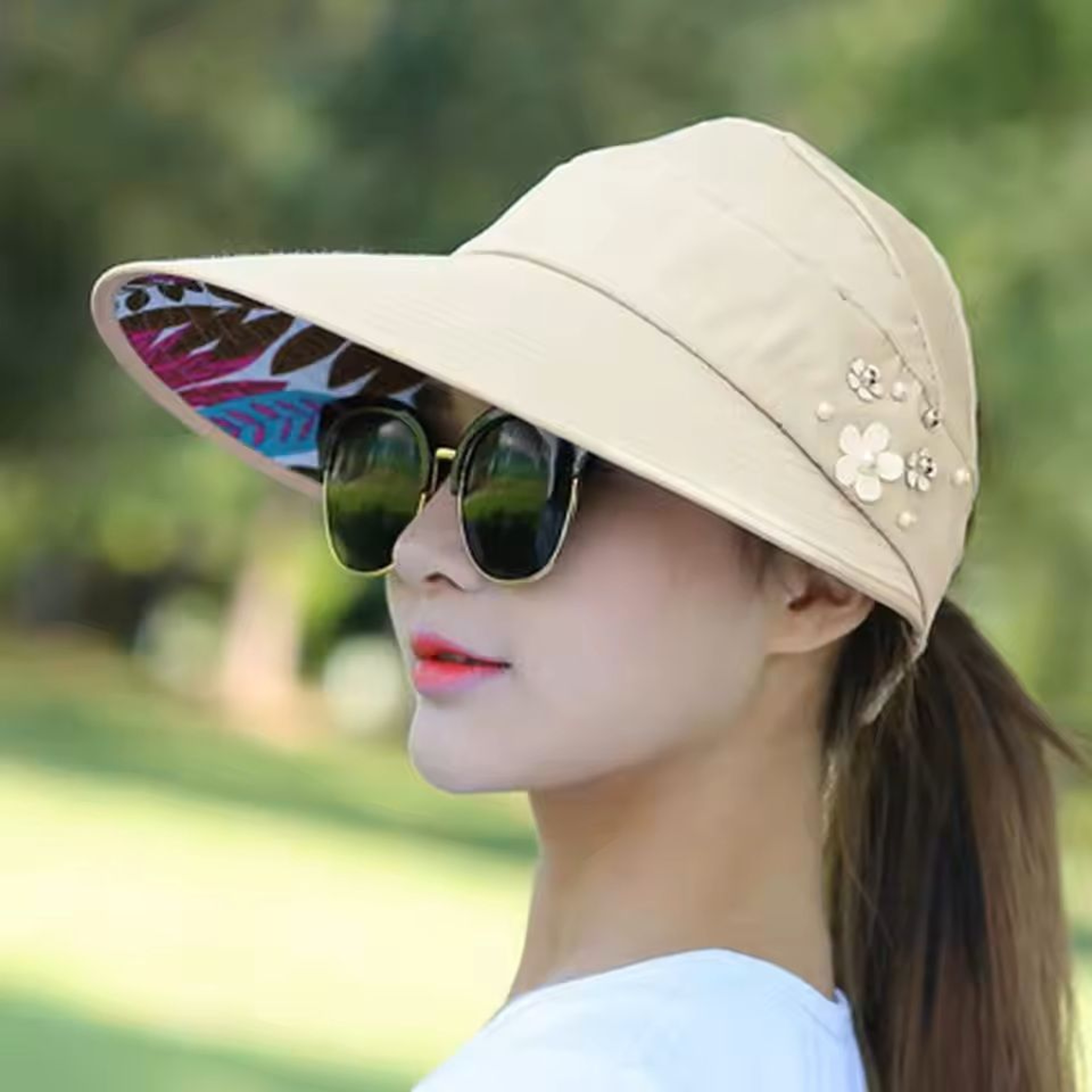 Foldable Wide Brim Sun Hat For Women With UV Protection 5