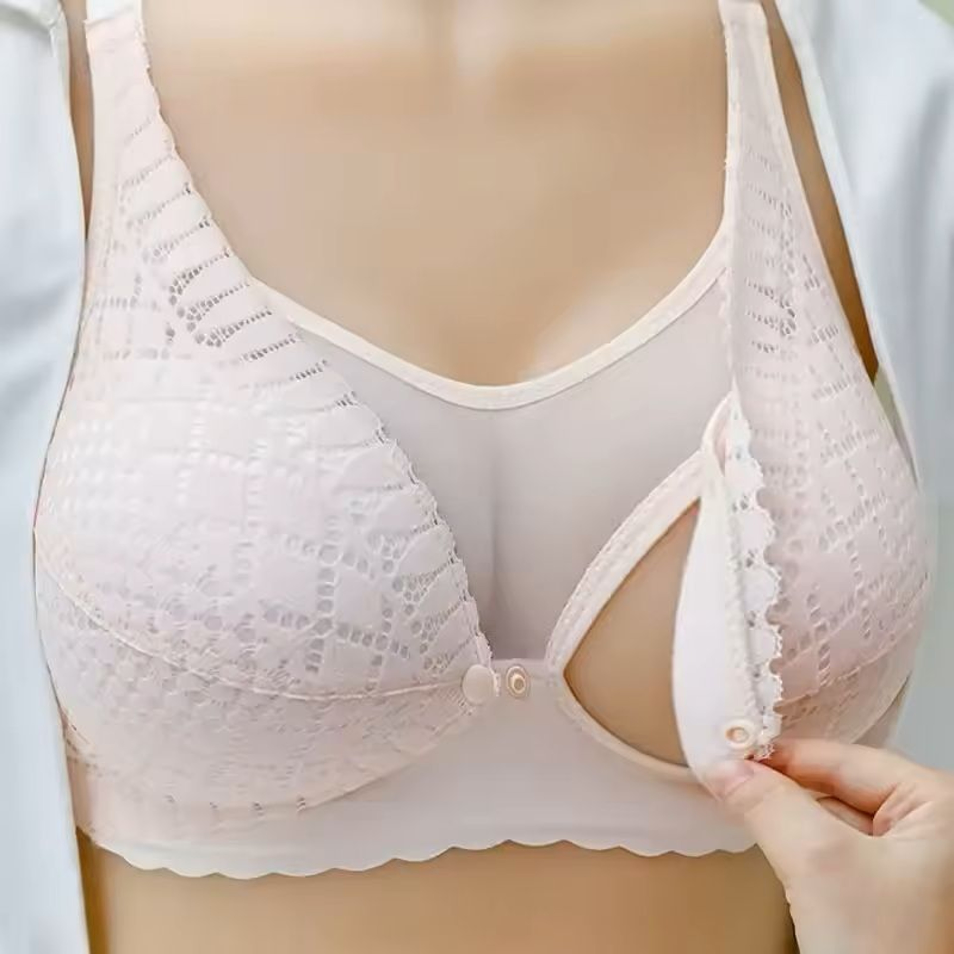 Front Button Nursing Bra For Breastfeeding And Maternity Comfort 0