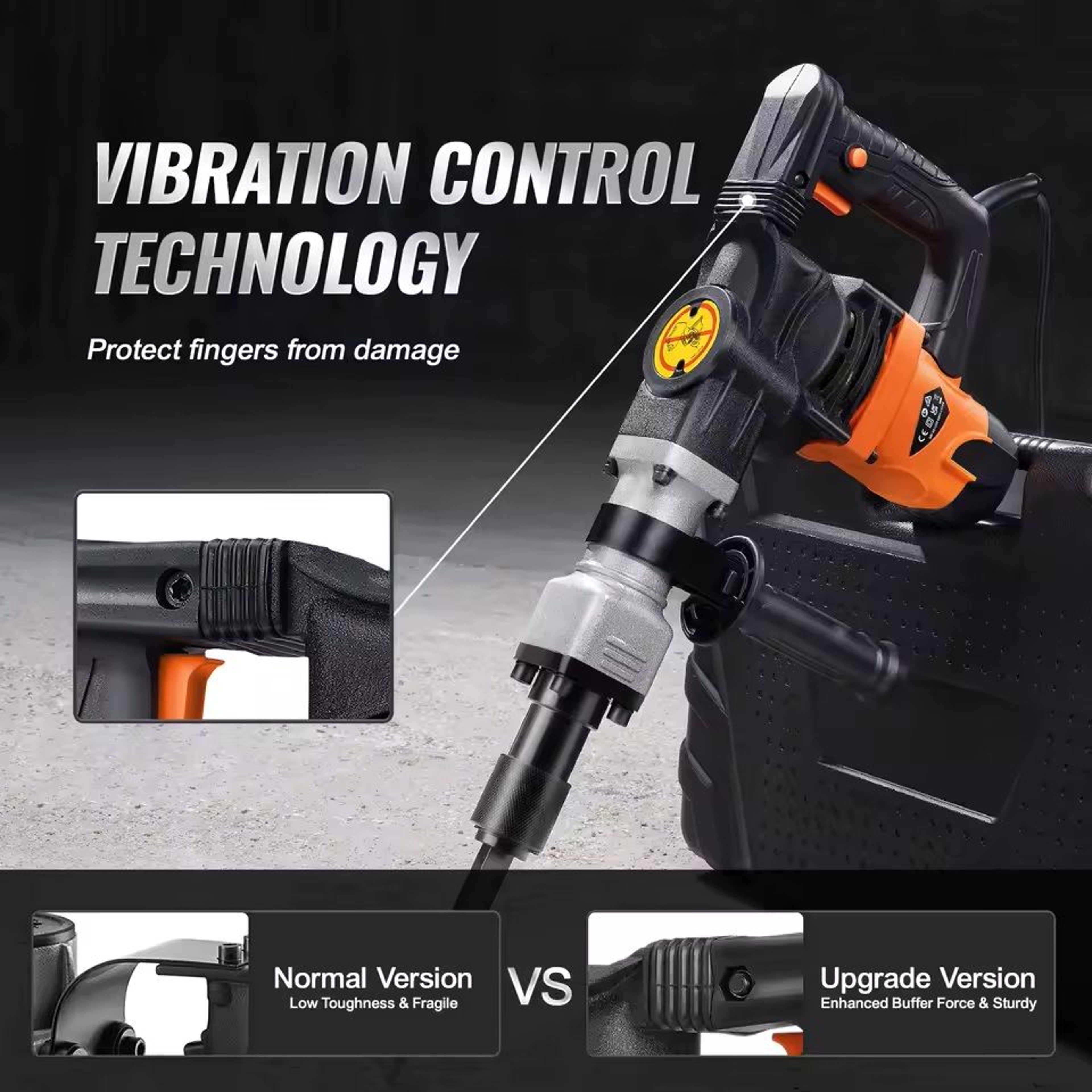 Heavy Duty Electric Jackhammer With Chisels And Carry Case 3