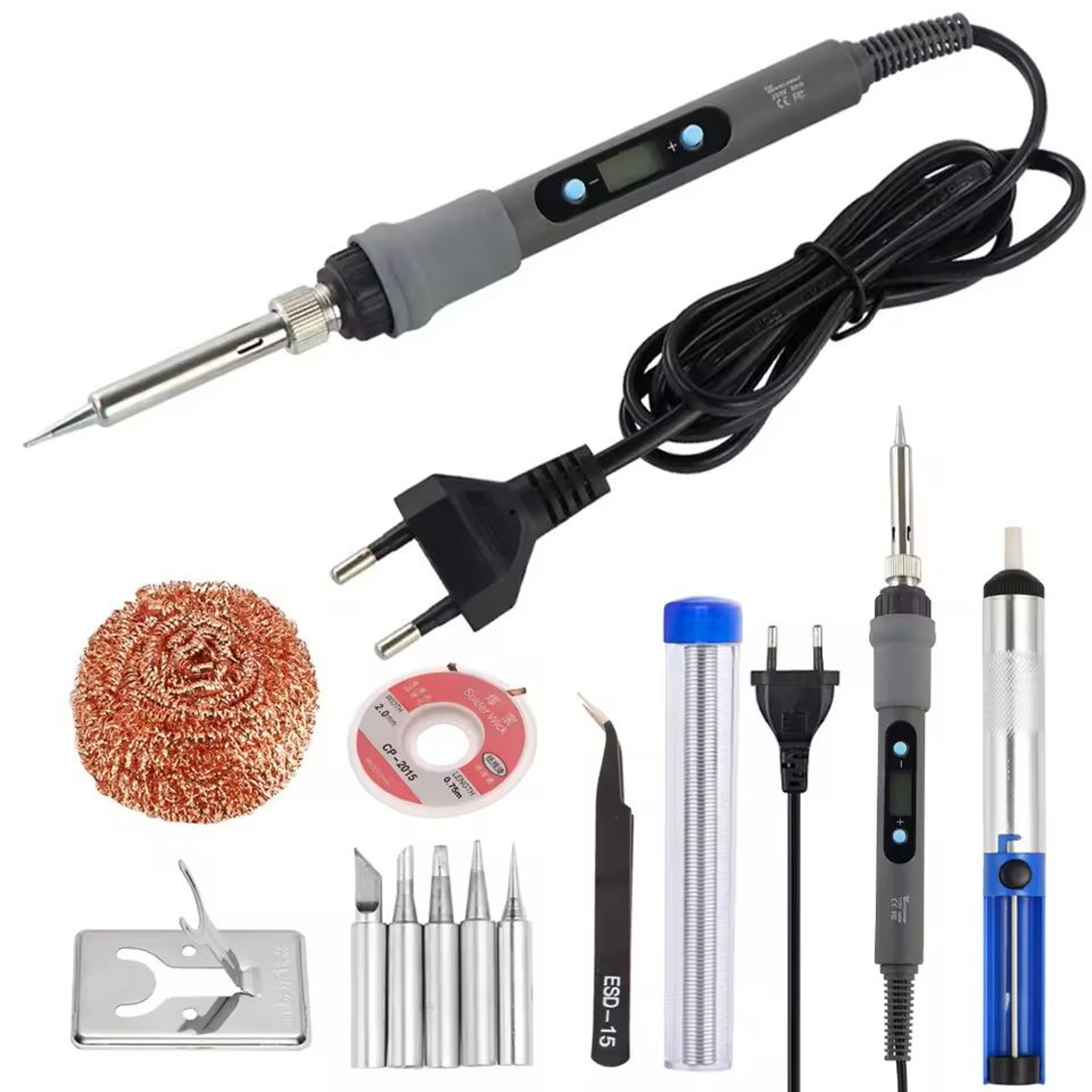 Digital Soldering Iron Kit With Adjustable Temperature And Display For Electronic Repairs 14