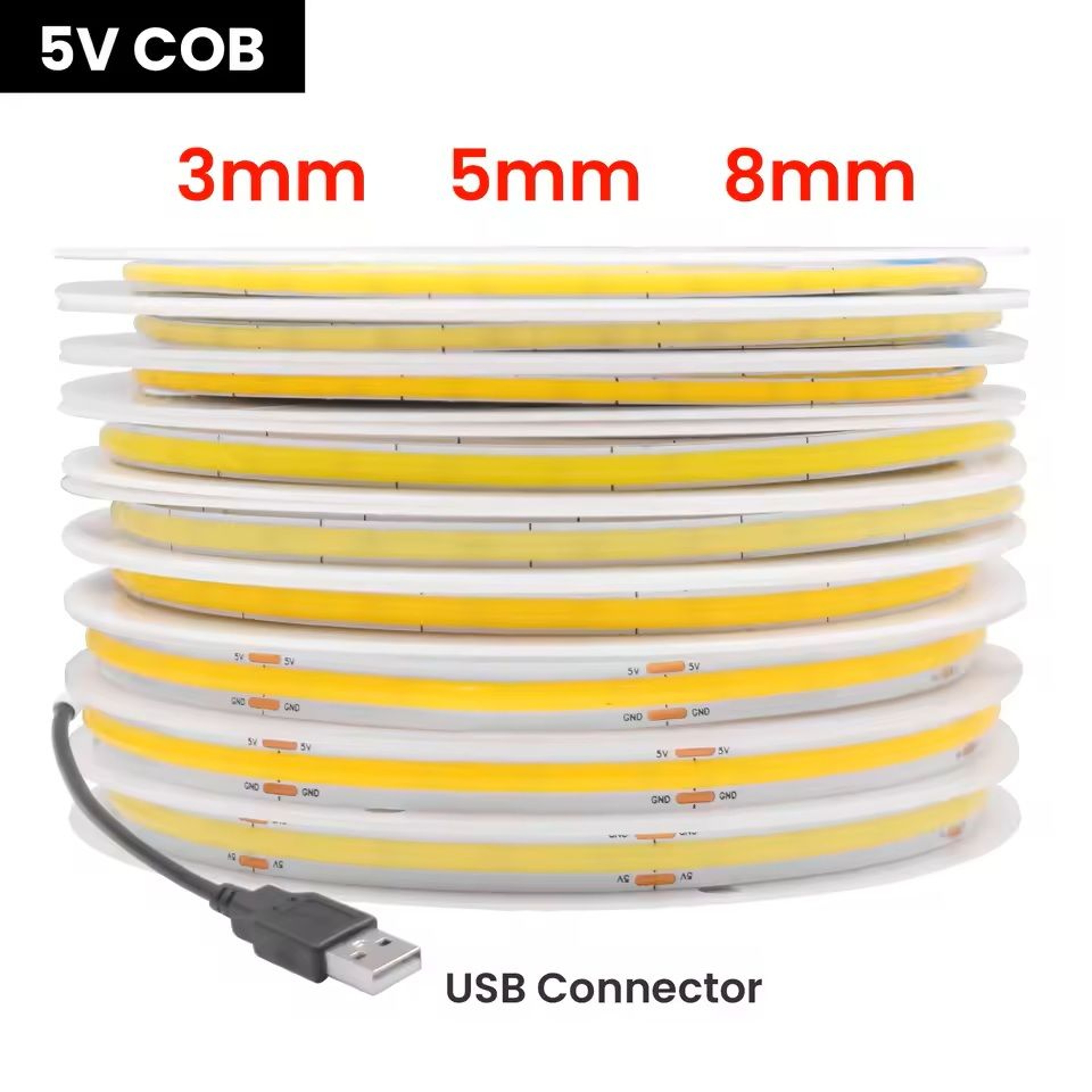 USB Powered COB LED Strip Light For TV Backlight And Room Decor 1