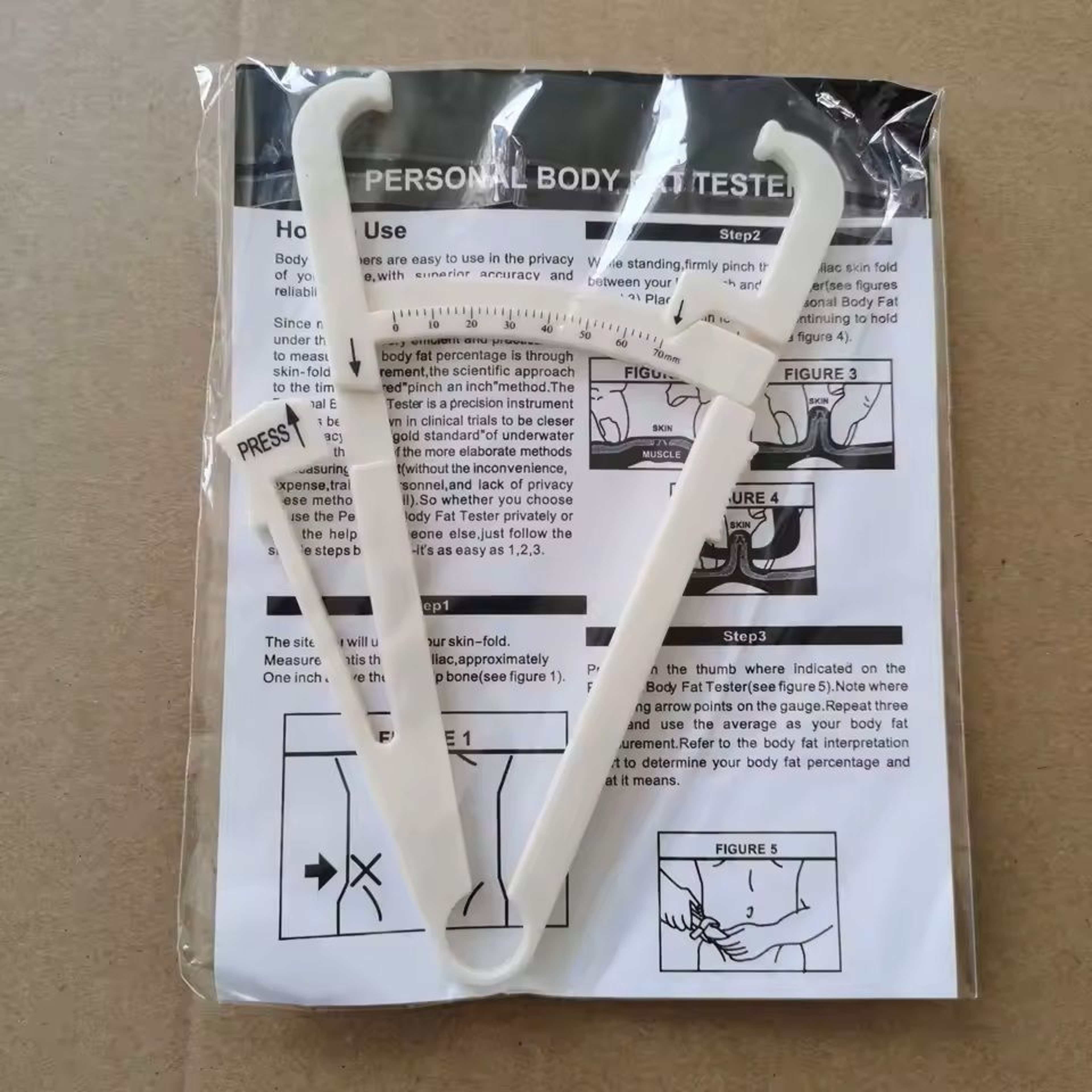Body Fat Caliper And Tape Measure Set For Skinfold Tracking And Fitness 2