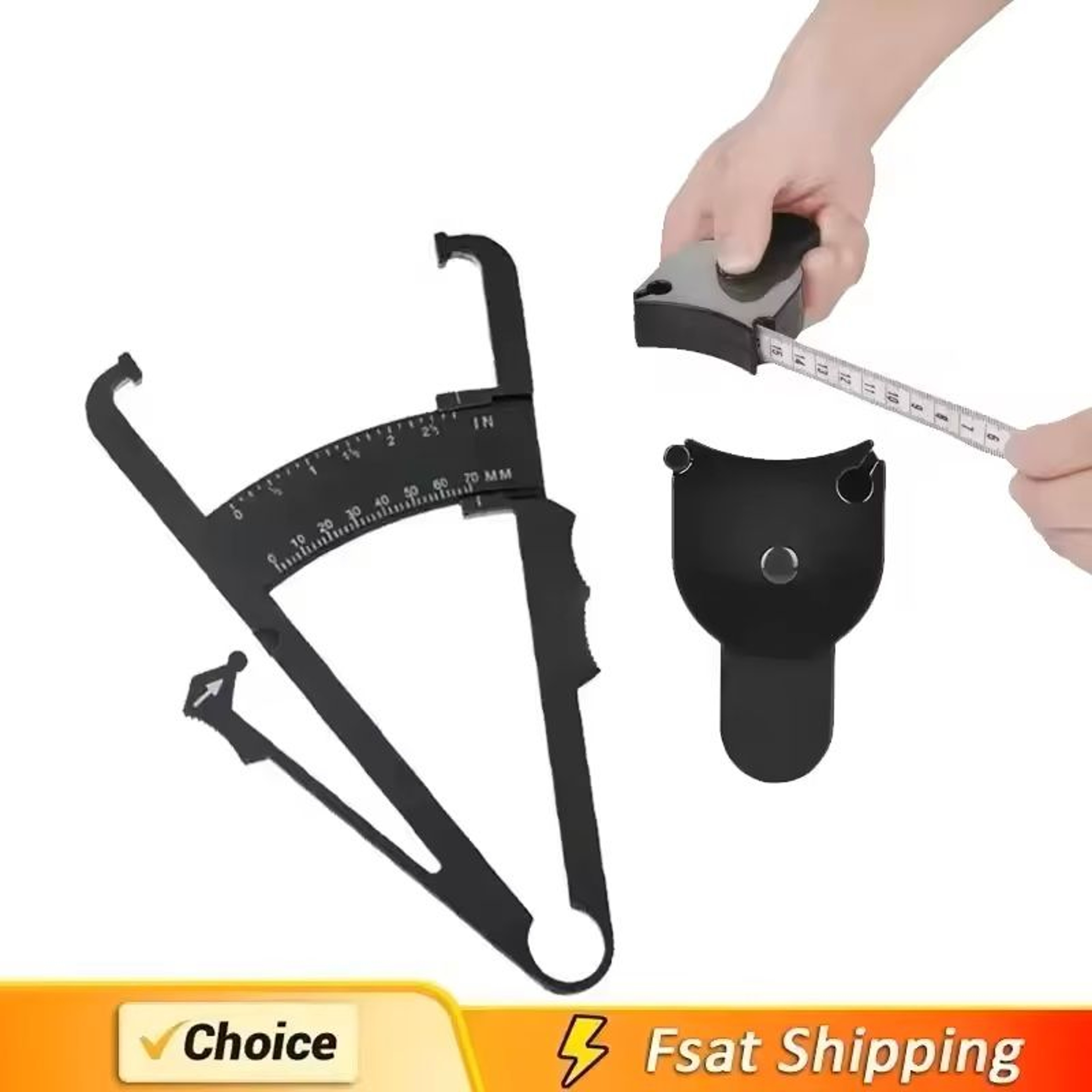 Body Fat Caliper And Tape Measure Set For Skinfold Tracking And Fitness 5