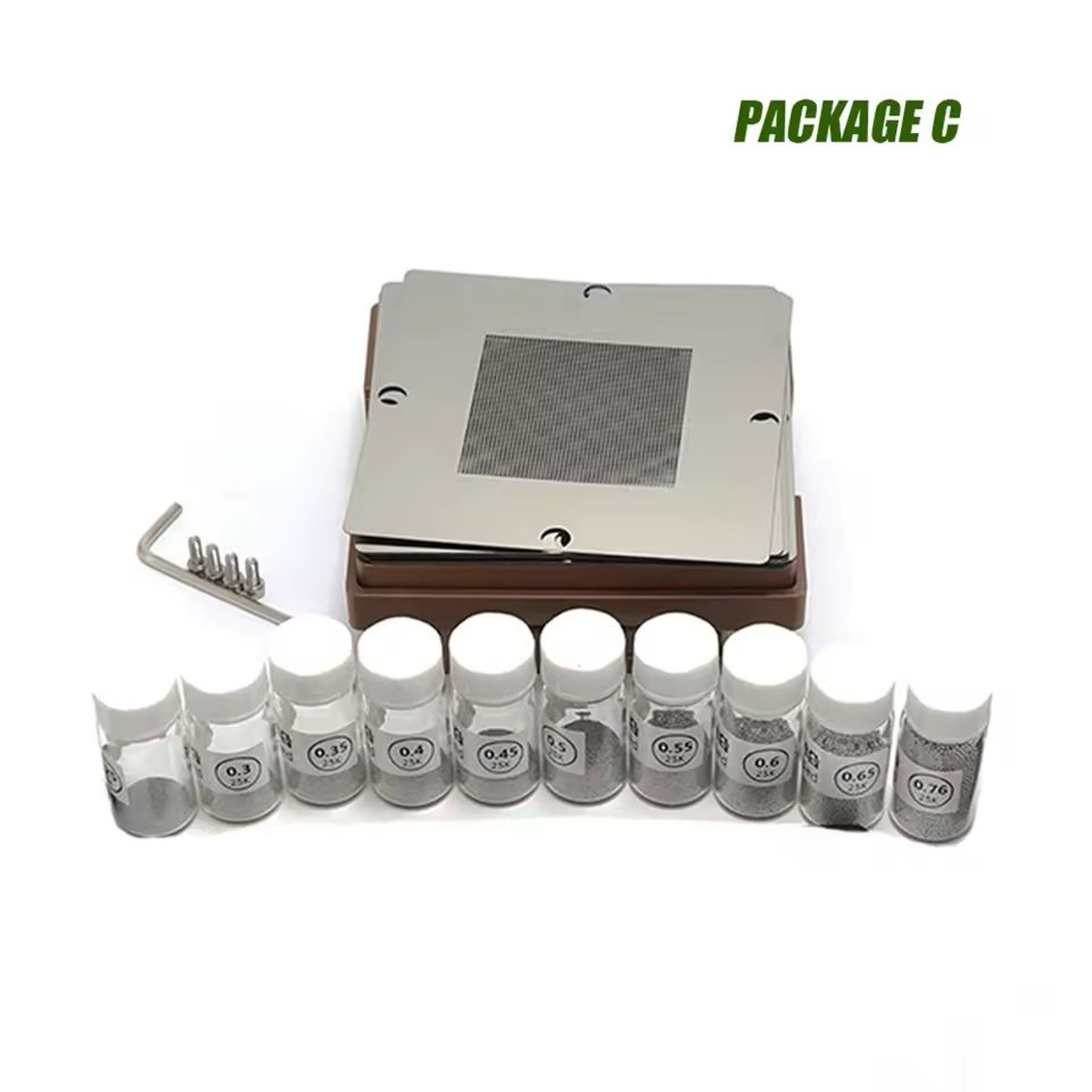 Aluminum Alloy BGA Reballing Station Kit With Universal Stencil And Solder Balls For 80mm And 90mm  5