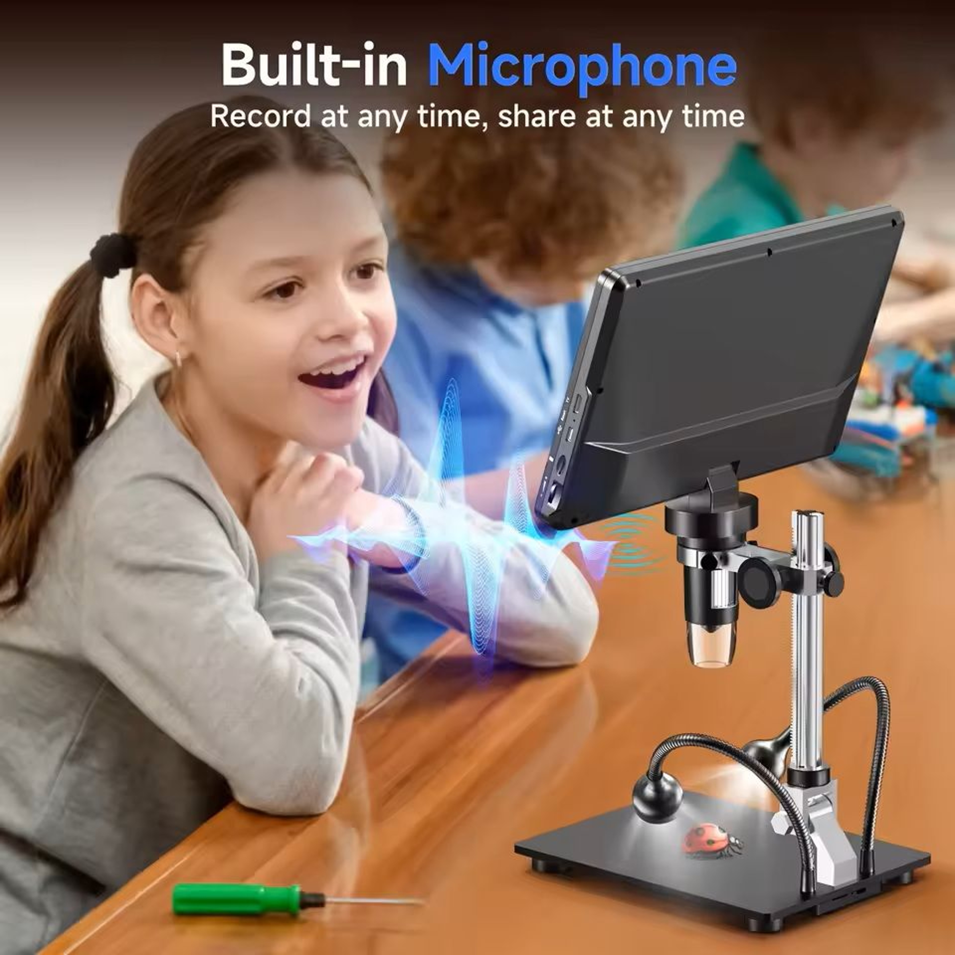 10 Inch HDMI Digital Microscope With 2000X Zoom And 20MP Camera 3