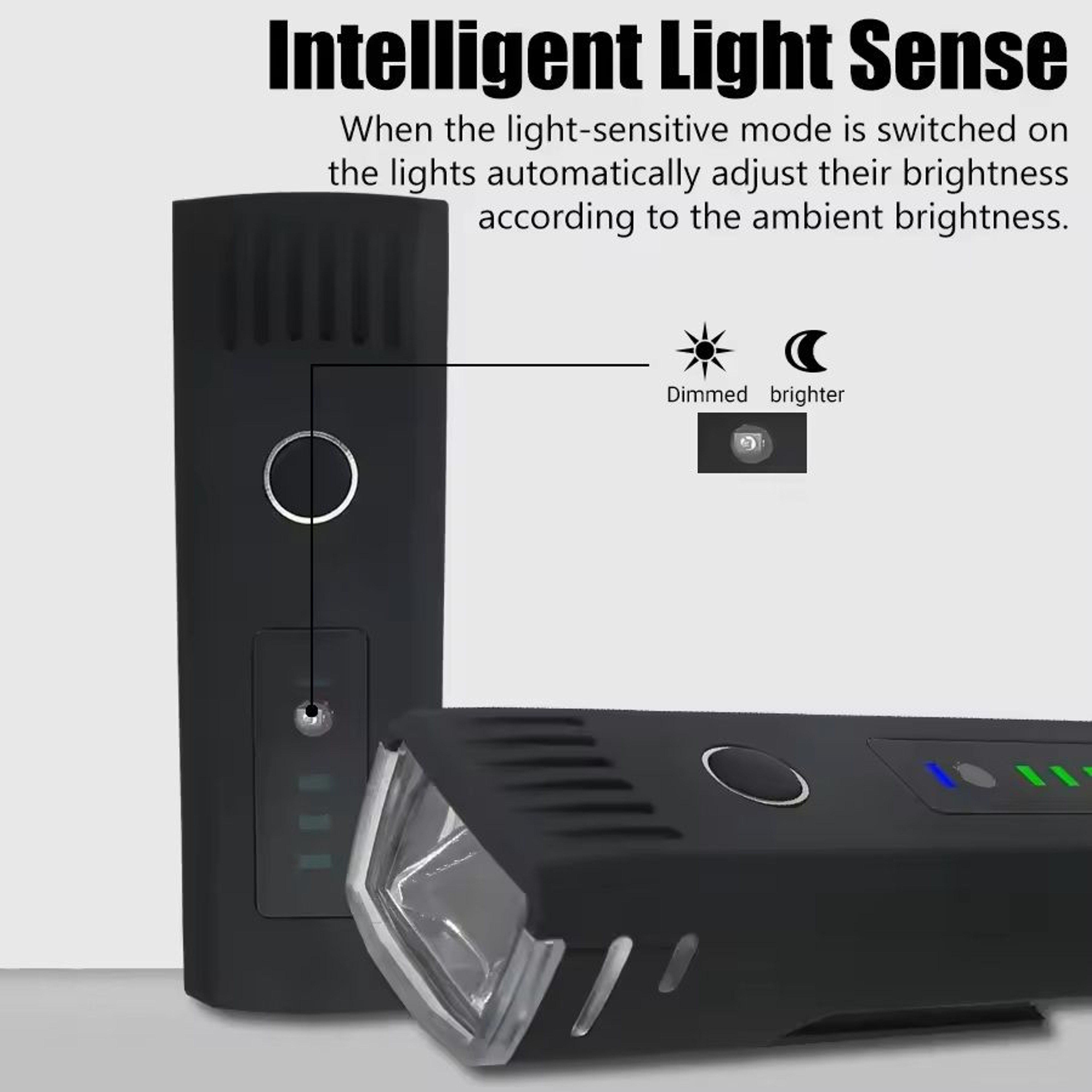 USB Rechargeable Bike Light Set With Smart Sensor And Waterproof Rear Flashlight 1