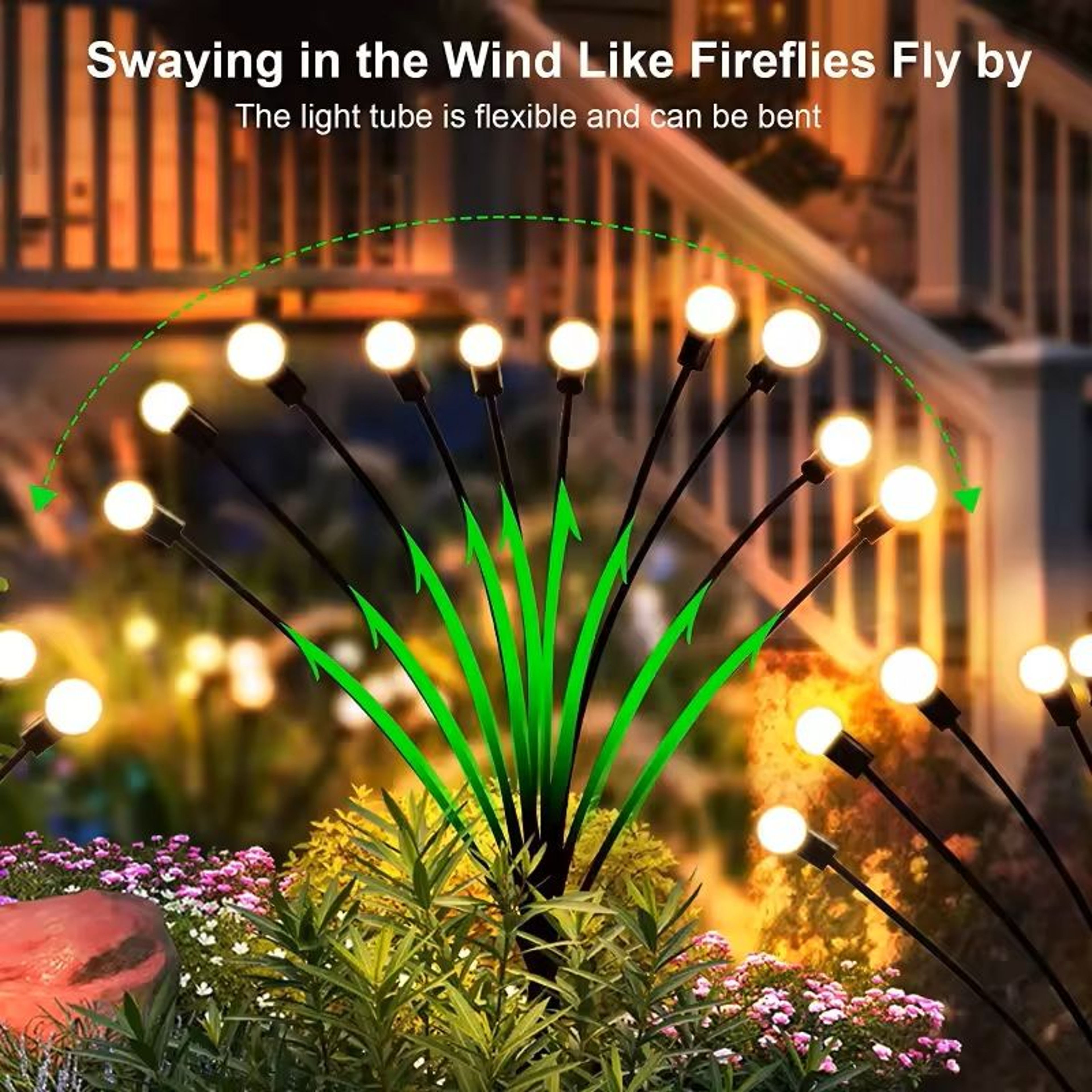 Starburst Solar Firefly Garden Lights  Waterproof Outdoor LED Pathway Decor 1 To 12 Pack 3
