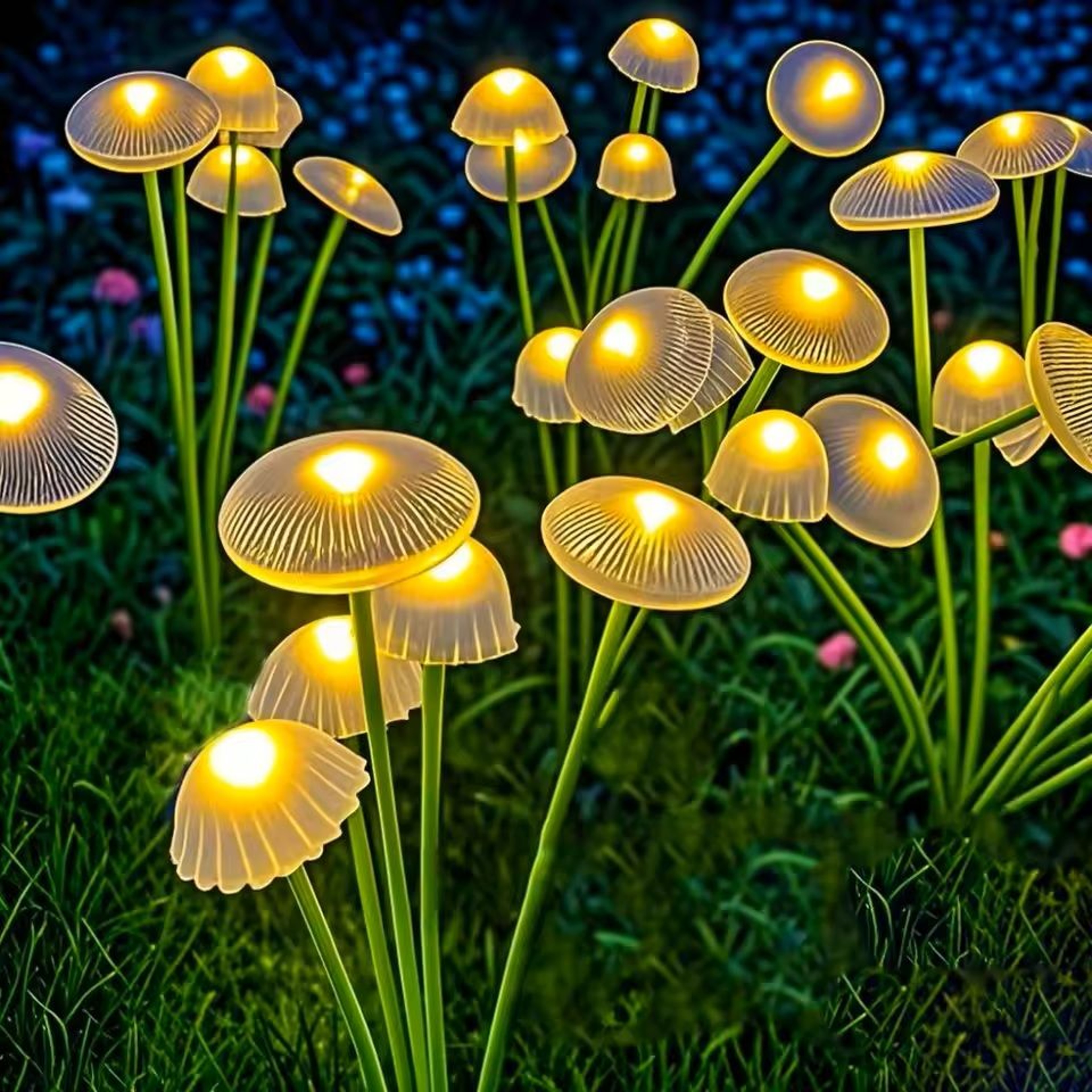 Solar Mushroom Garden Lights With Dual Mode LED For Outdoor Decor 0