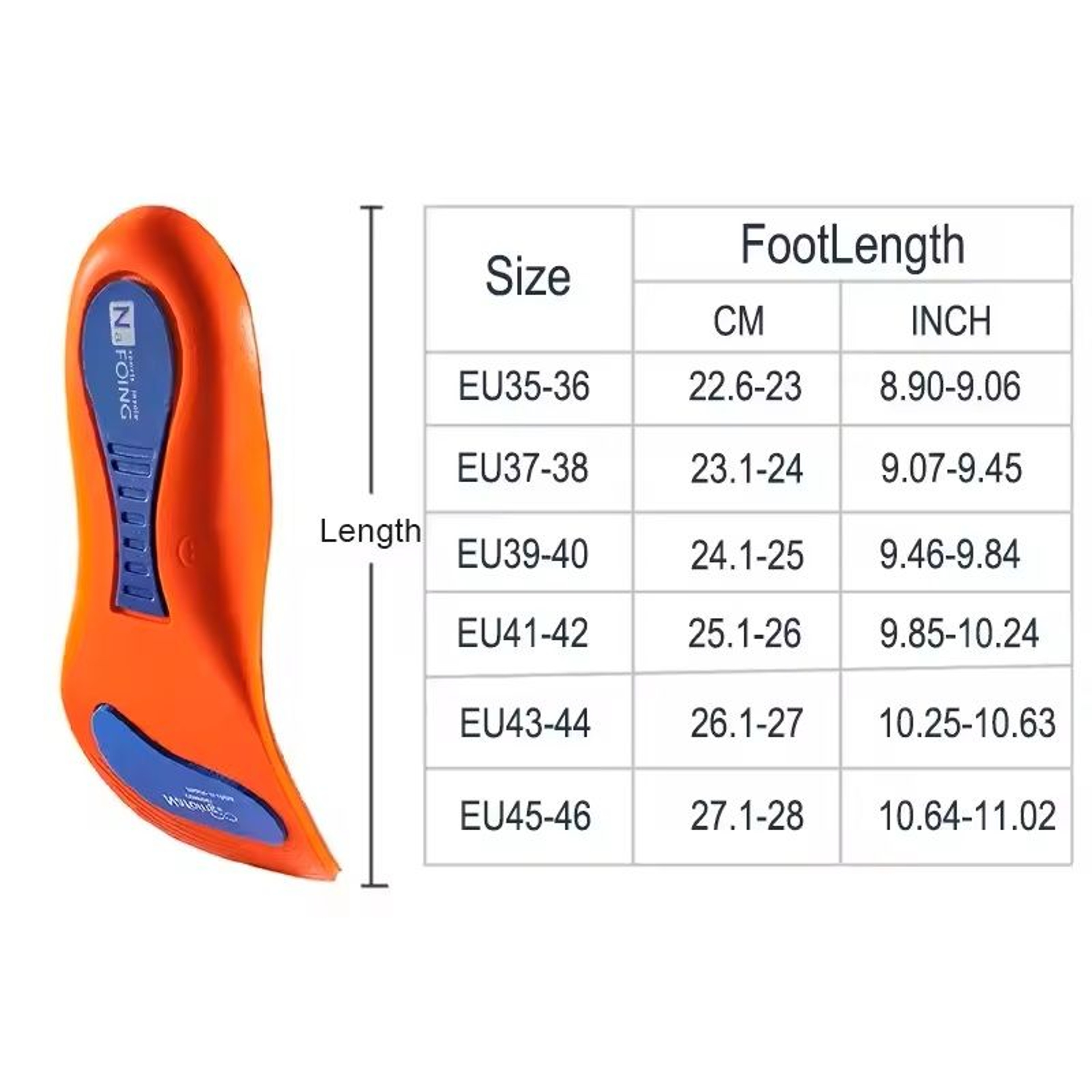 Orthotic Arch Support Insoles For Flat Feet Shock Absorbing Running Shoe Insert 2