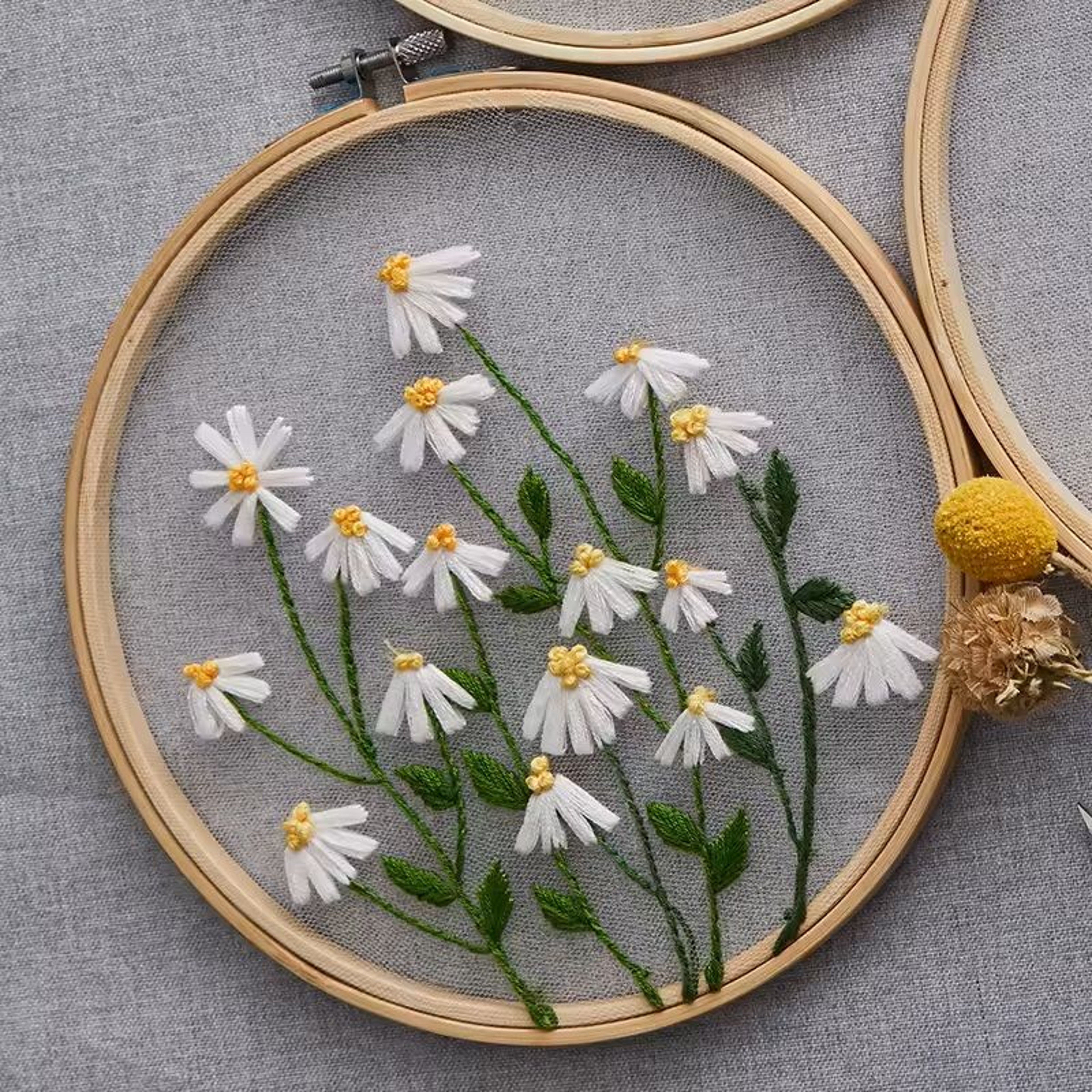 Beginner Floral Embroidery Kit With Pattern 8