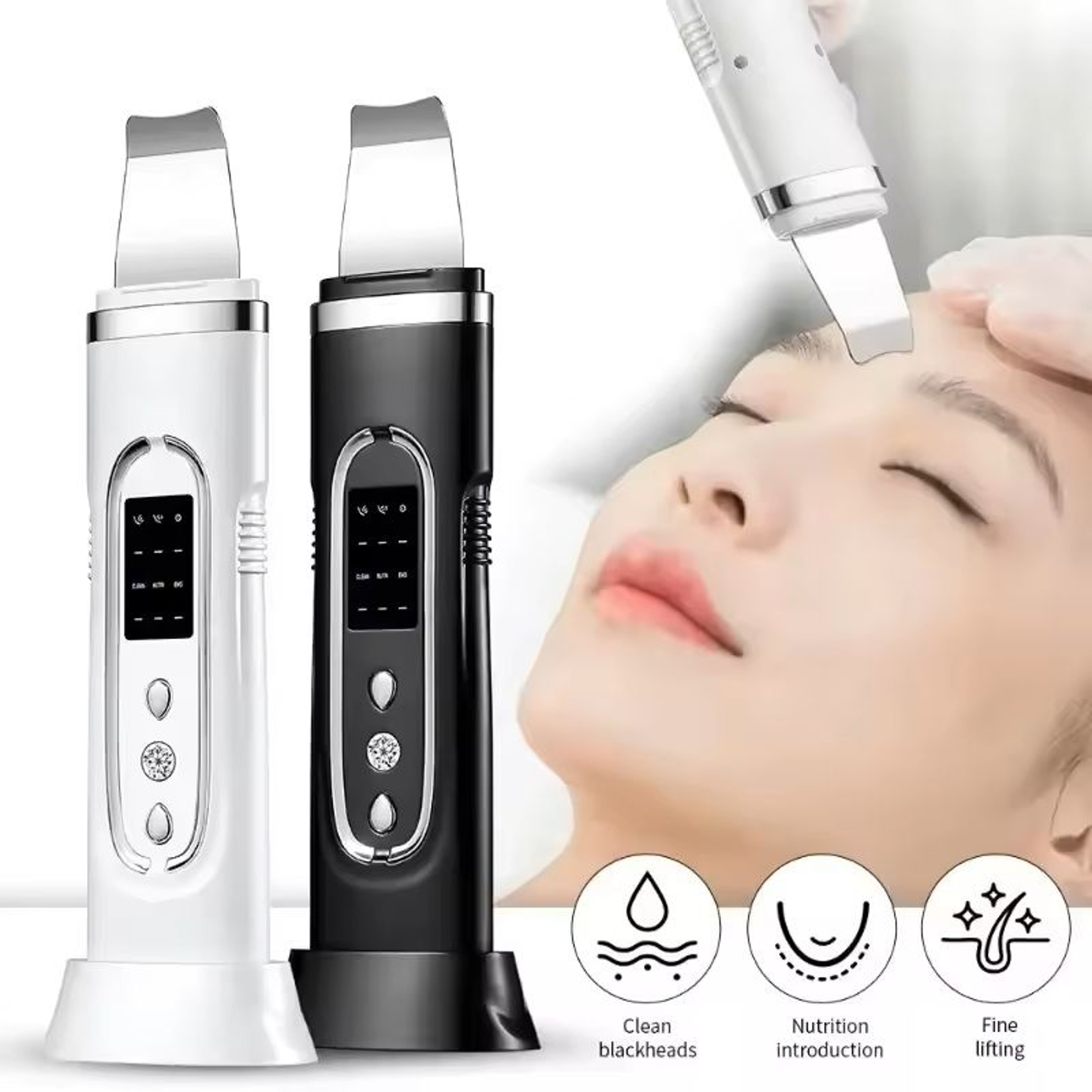 Ultrasonic Skin Scrubber Facial Cleansing Device 0