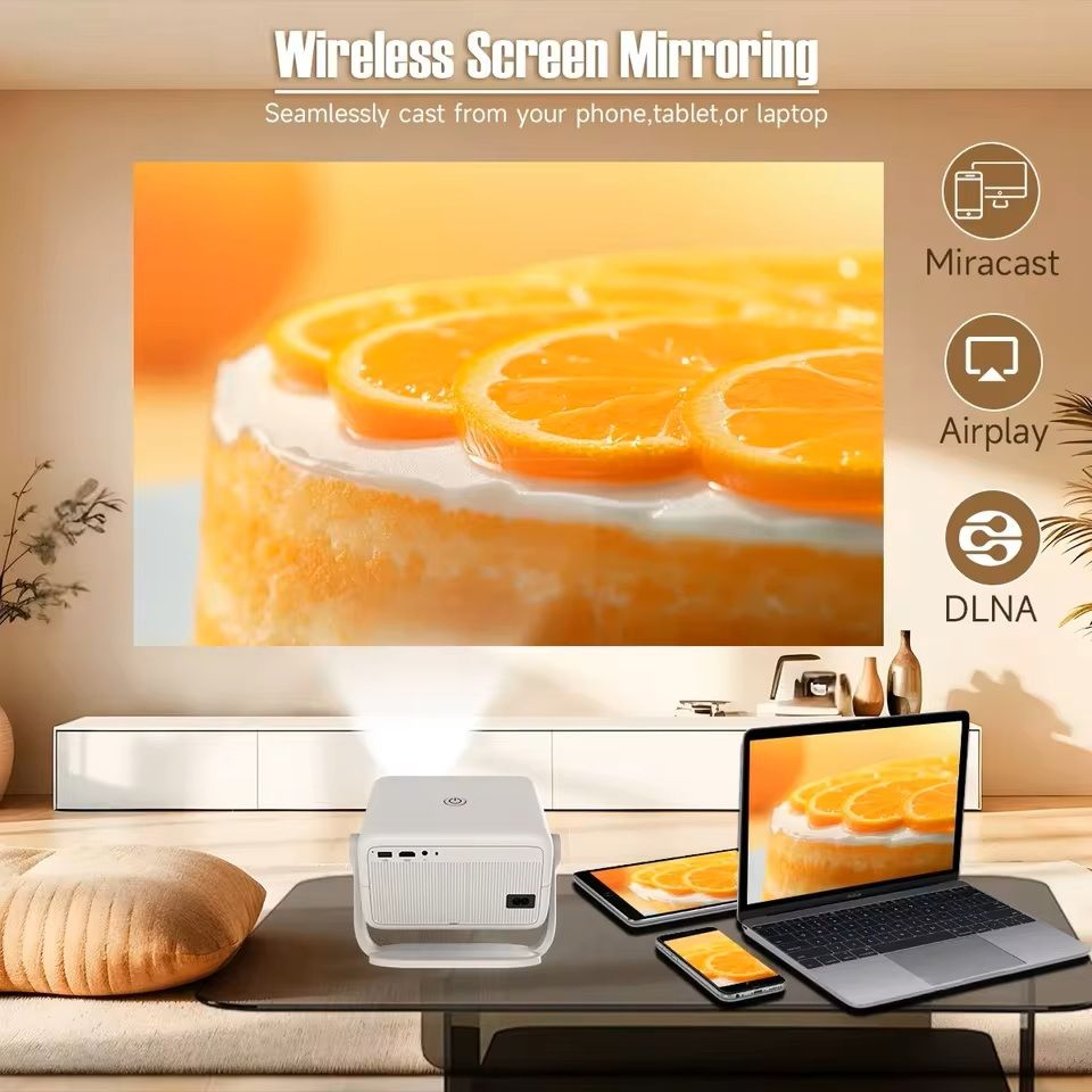 L018 Smart Home Projector With 650ANSI Brightness And 4K Support 1