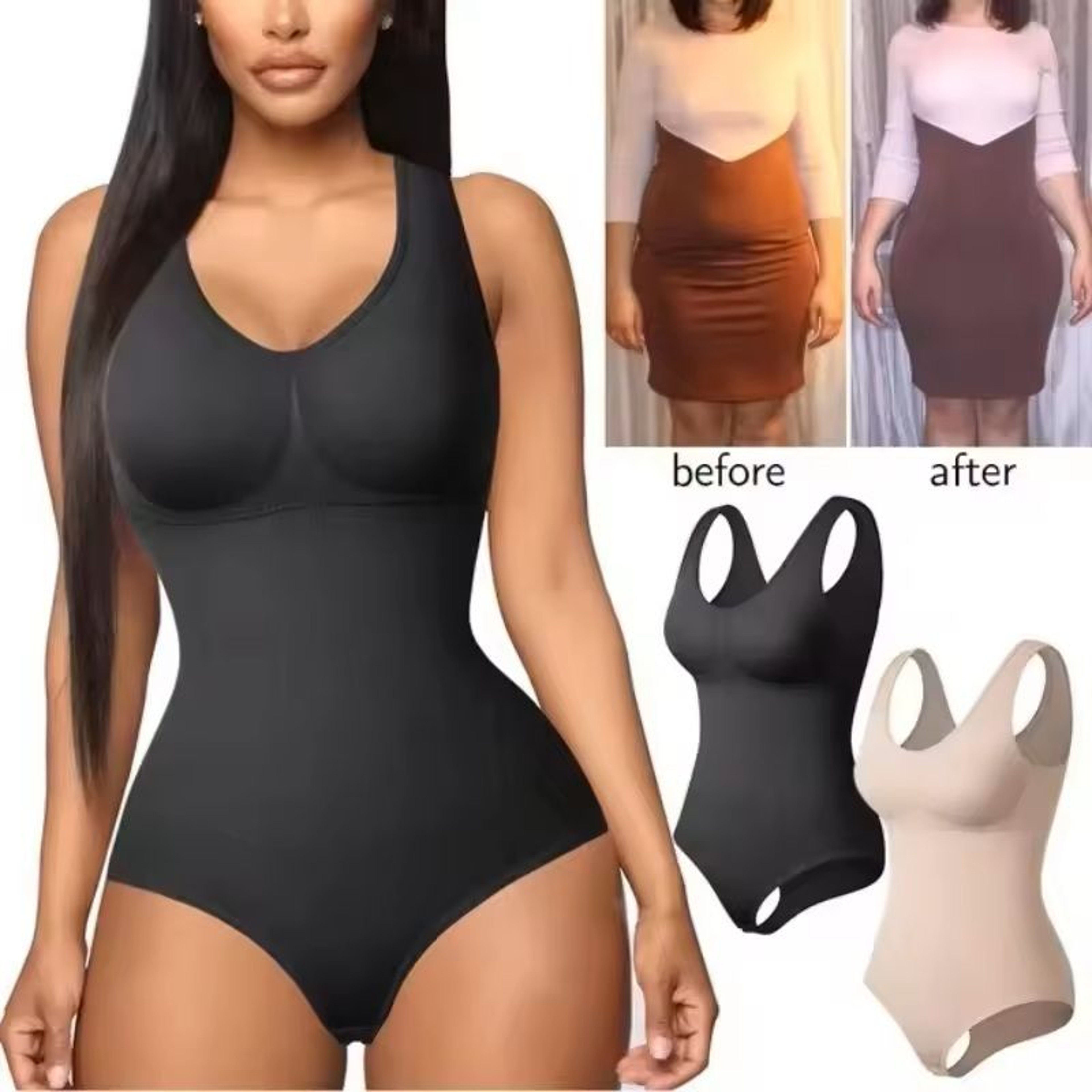 Plus Size Seamless Shapewear Bodysuit  Waist Trainer  Tummy Control 0