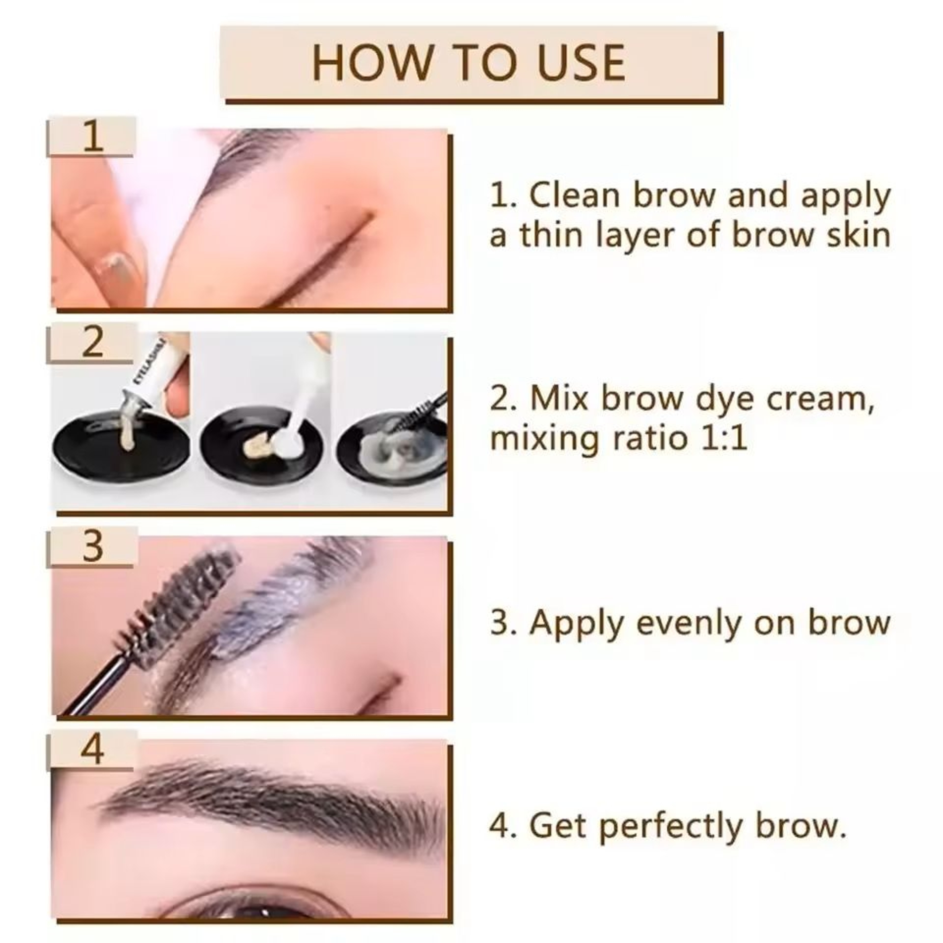 15 Minute Eyelash And Eyebrow Tint Kit  Fast Henna Gel Dye For Brows And Lashes 3