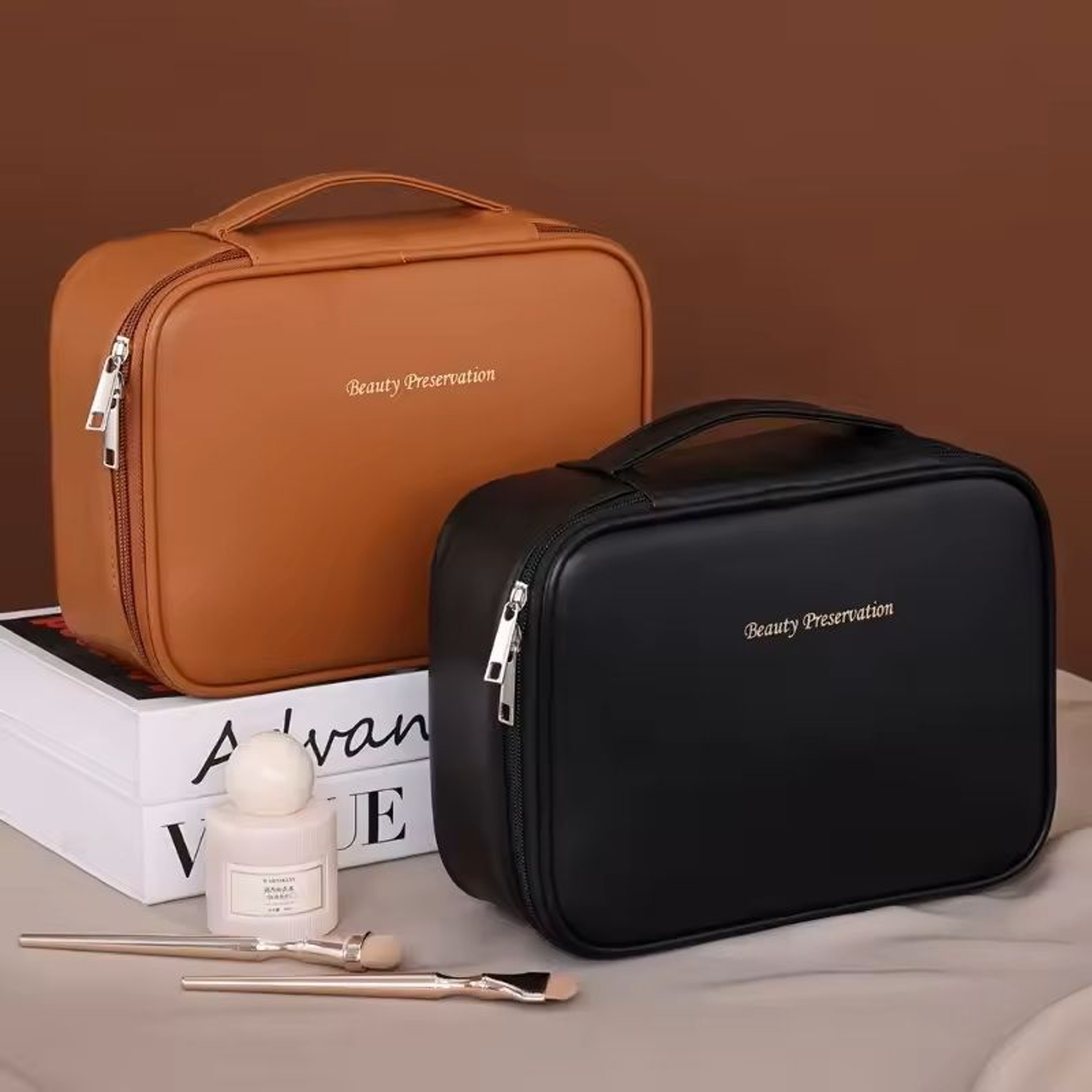 Large Capacity Travel Makeup Bag For Women Portable Toiletry Organizer Pouch 3