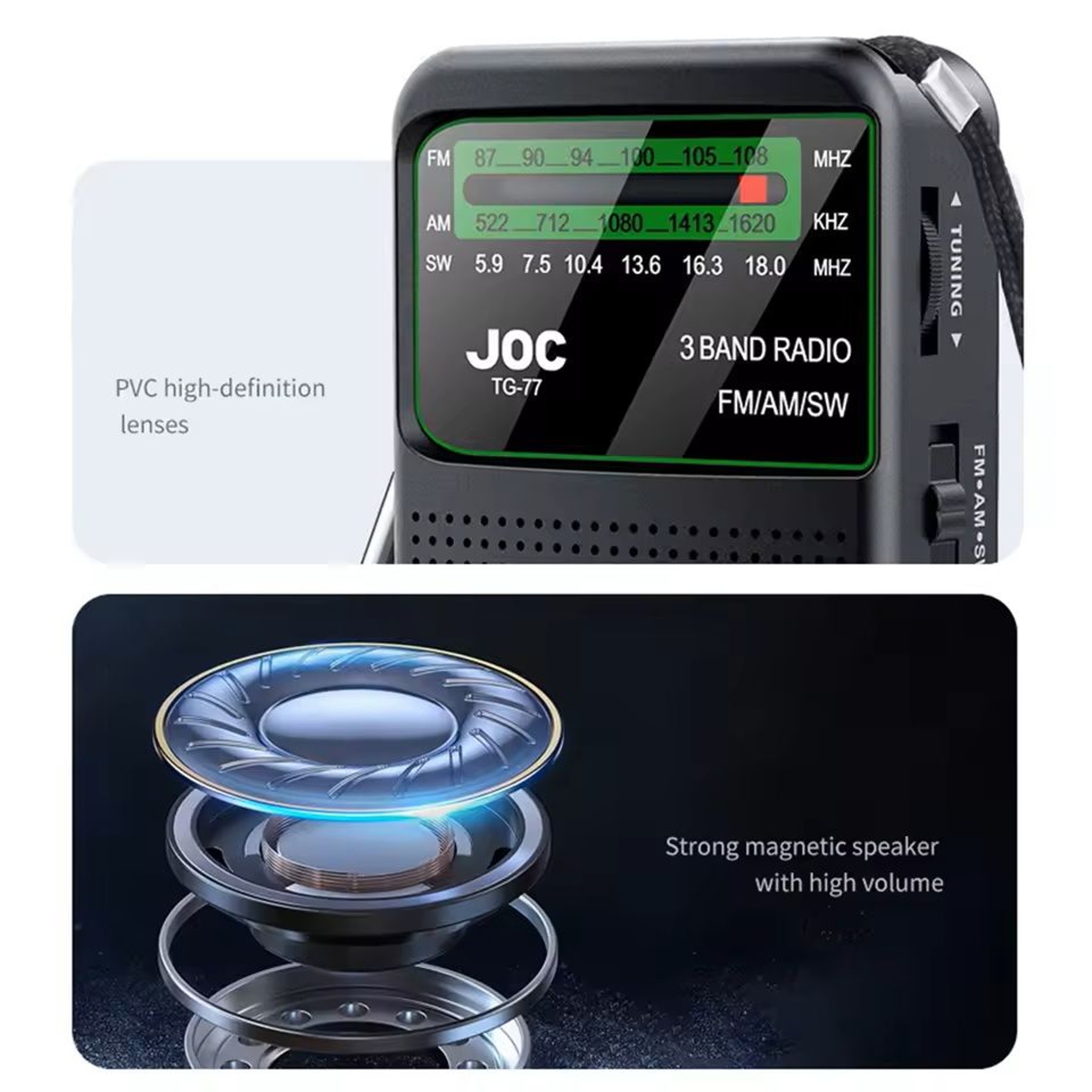 Rechargeable Pocket Radio With FM AM SW And HD Display 3