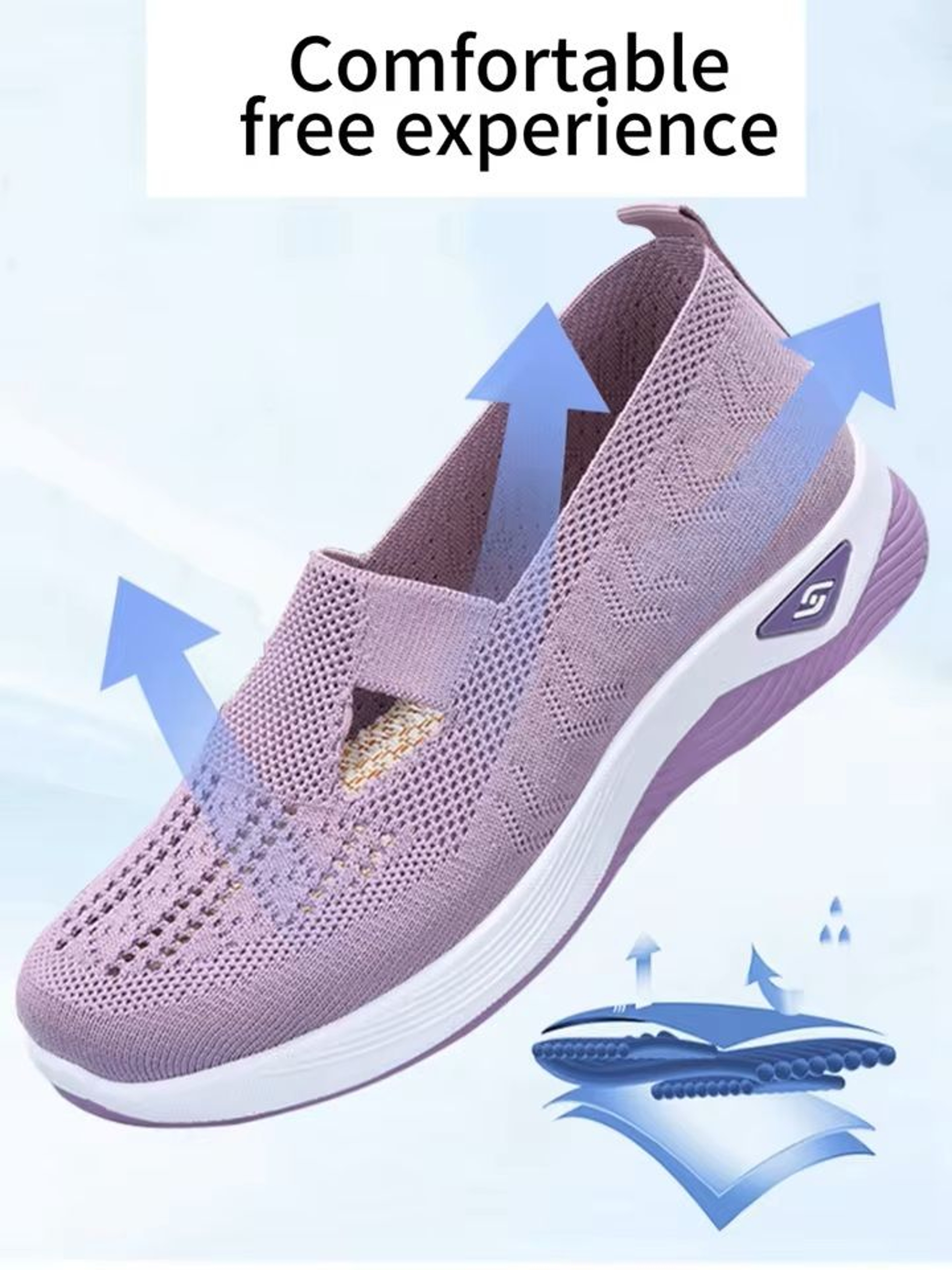 Womens Breathable Knit Sneakers For Summer Comfort 3