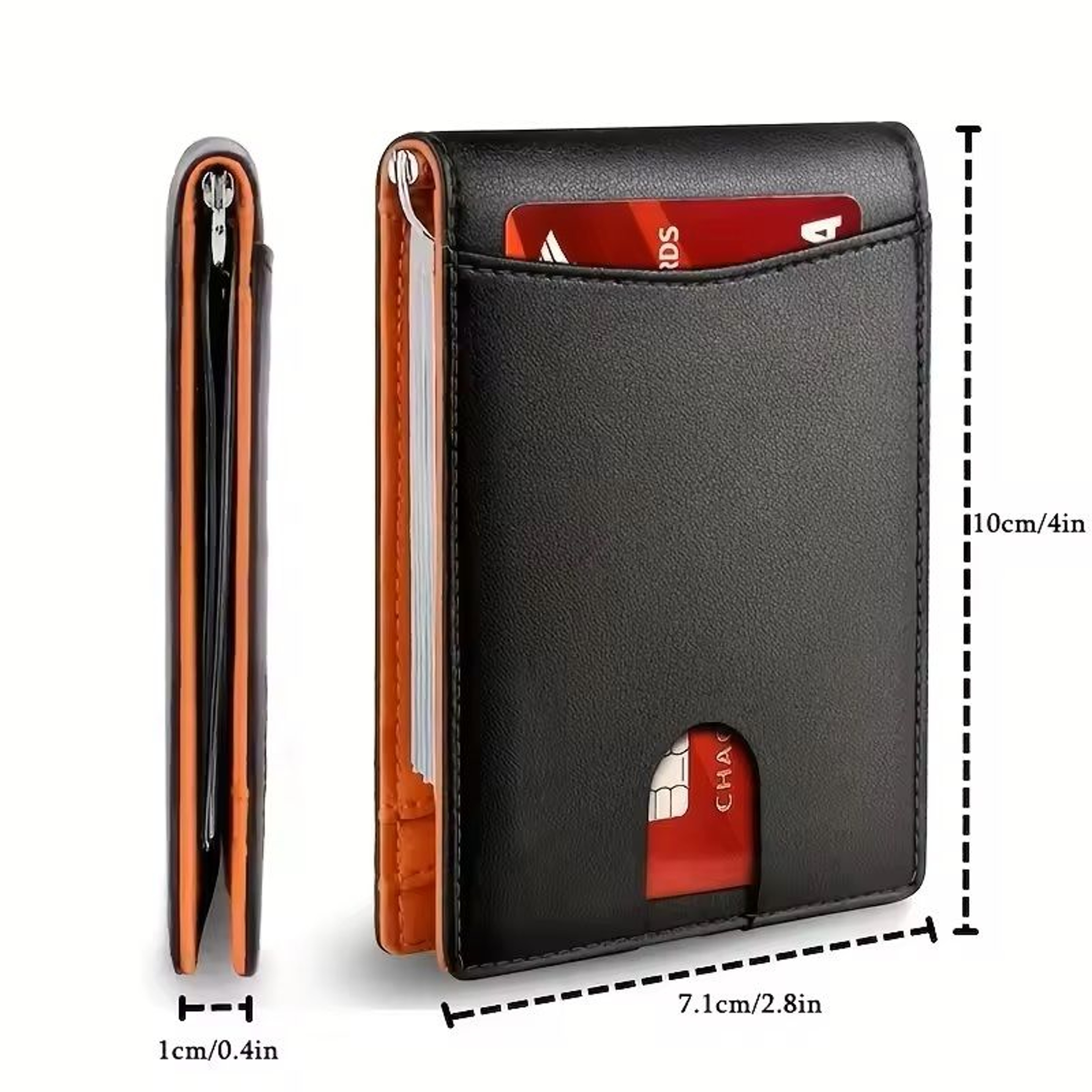 Slim RFIDBlocking Smart Wallet With Money Cli 1