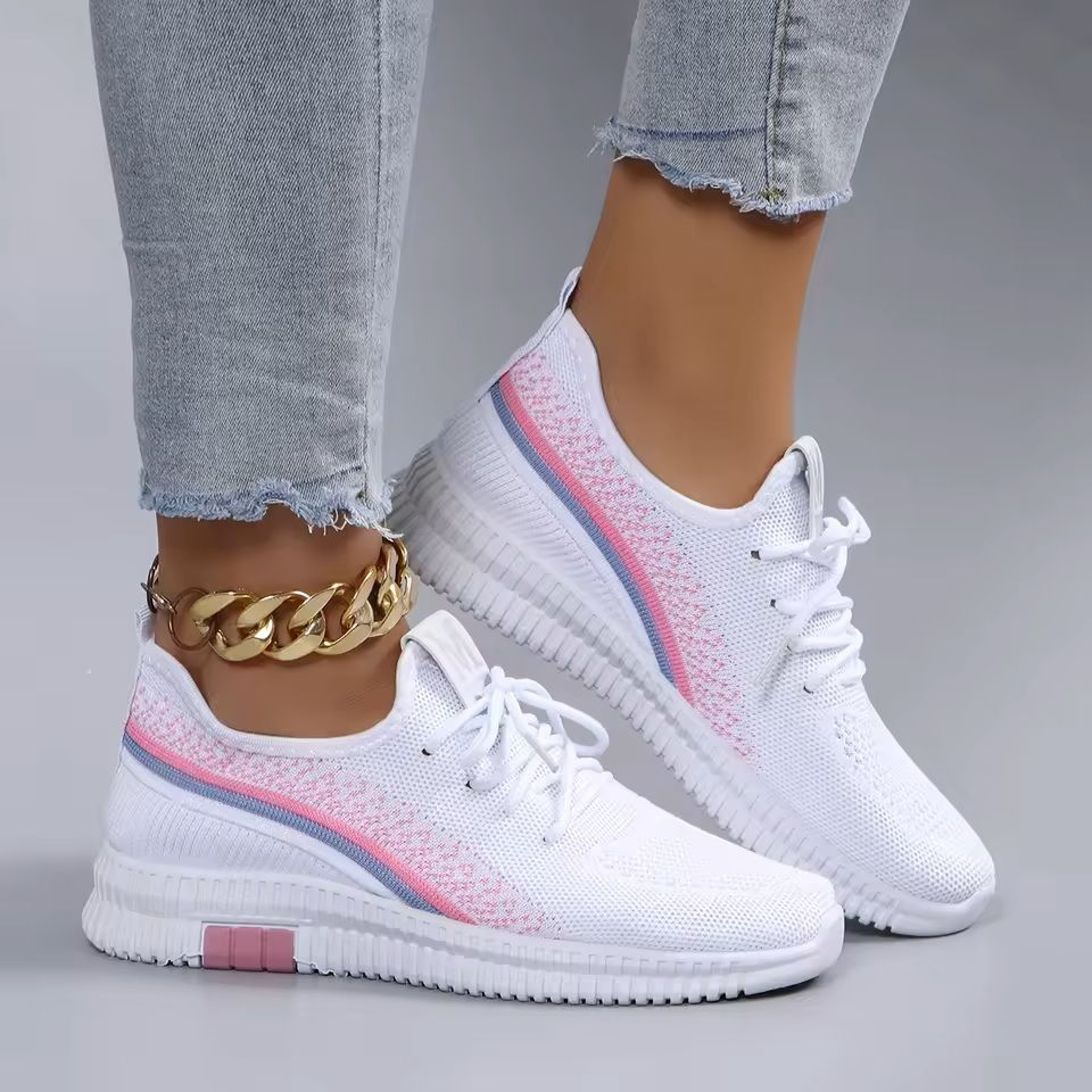 Womens Breathable Mesh Flat Sneakers For Summer Comfort 6