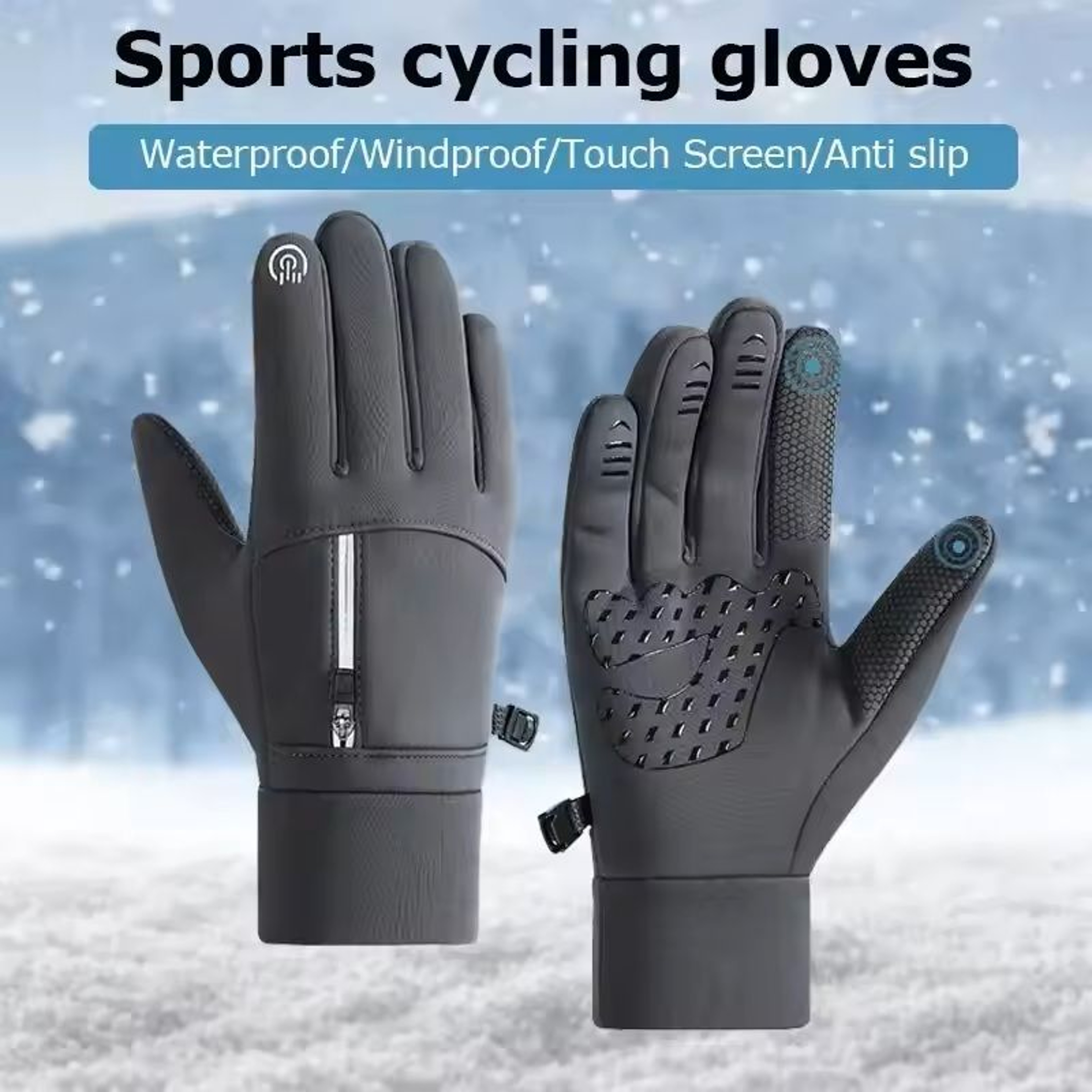 Waterproof Thermal Winter Gloves For Running Cycling And Outdoor Work 0