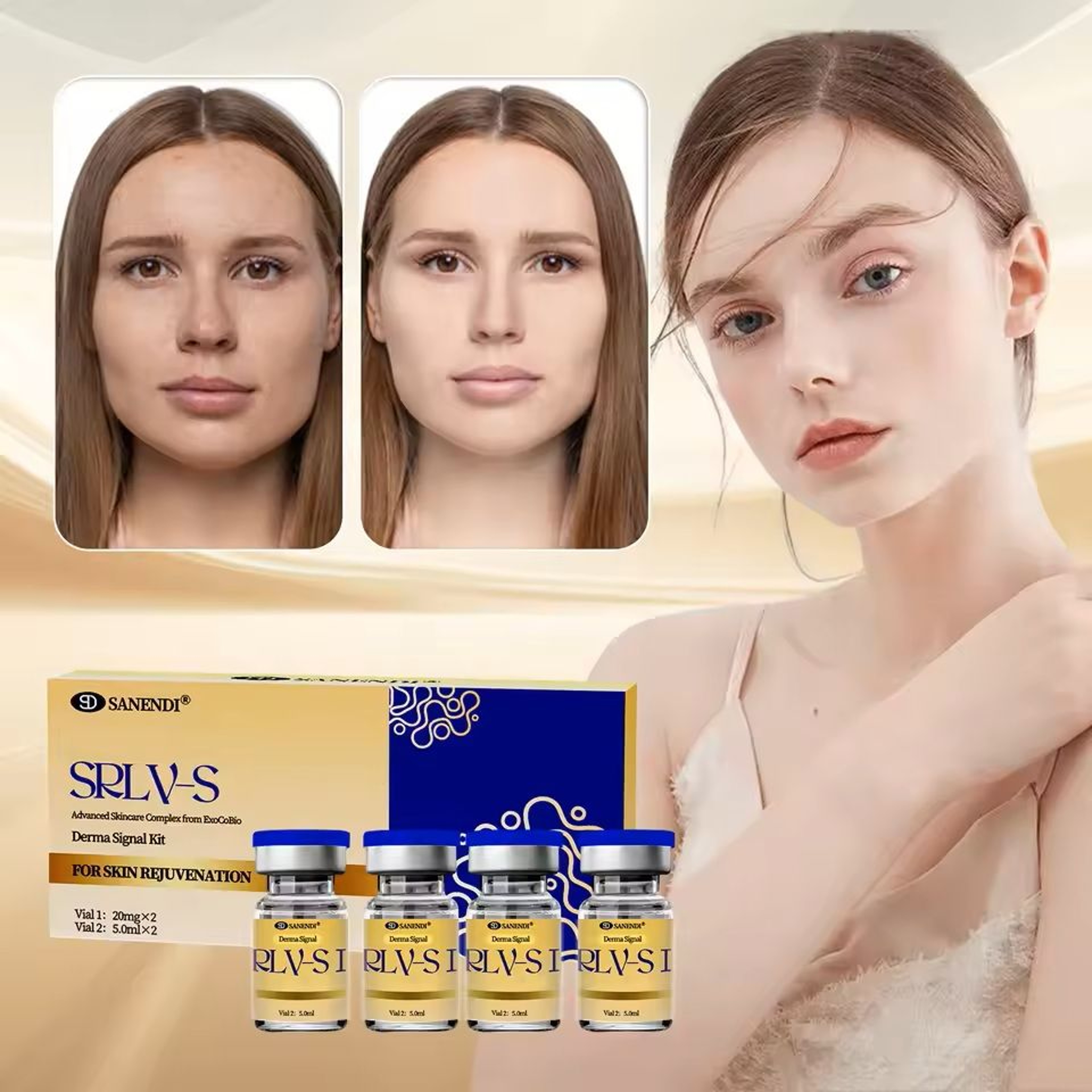 Exosome Stem Cell Skin Booster With Hyaluronic Acid Anti Aging And Brightening Serum 1