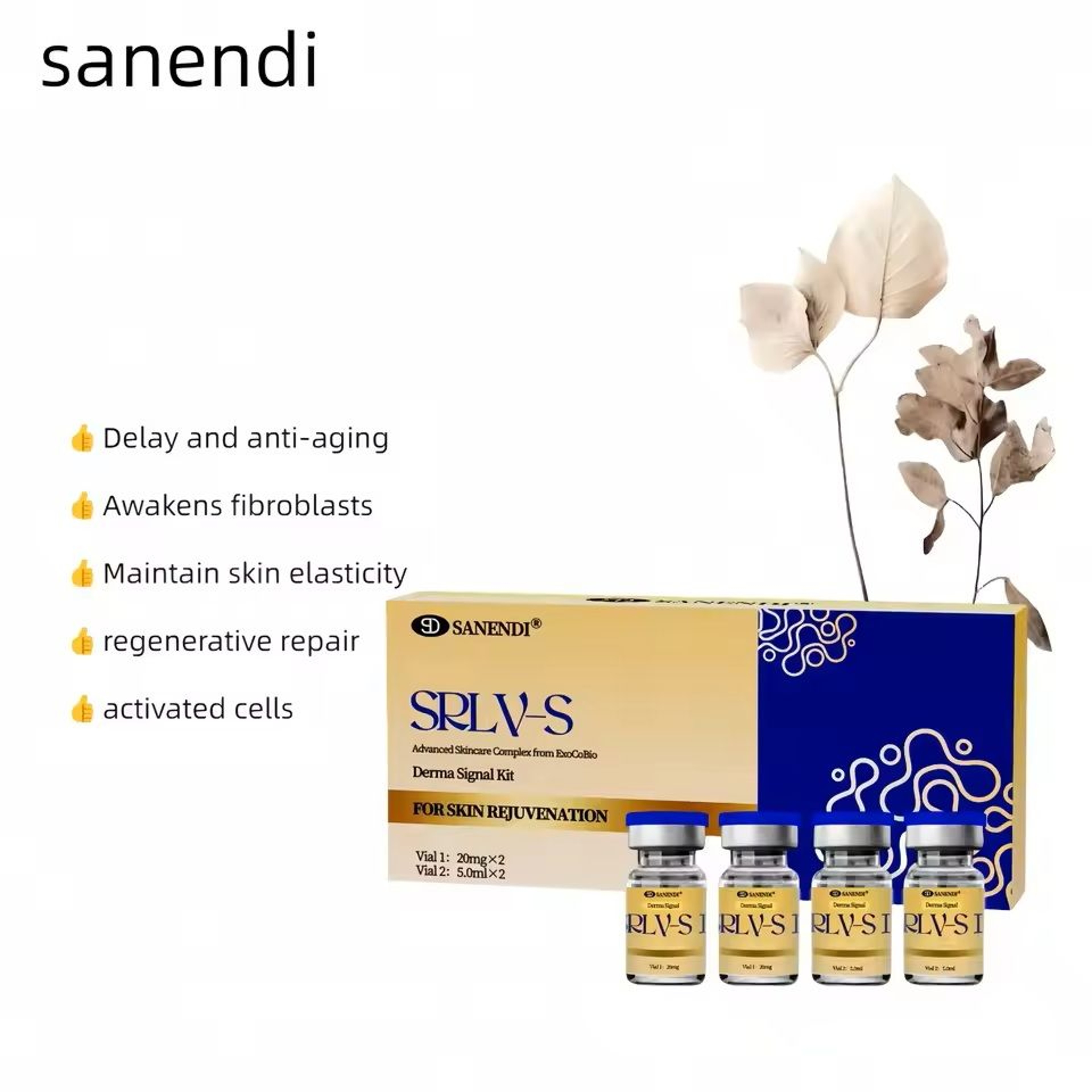 Exosome Stem Cell Skin Booster With Hyaluronic Acid Anti Aging And Brightening Serum 6