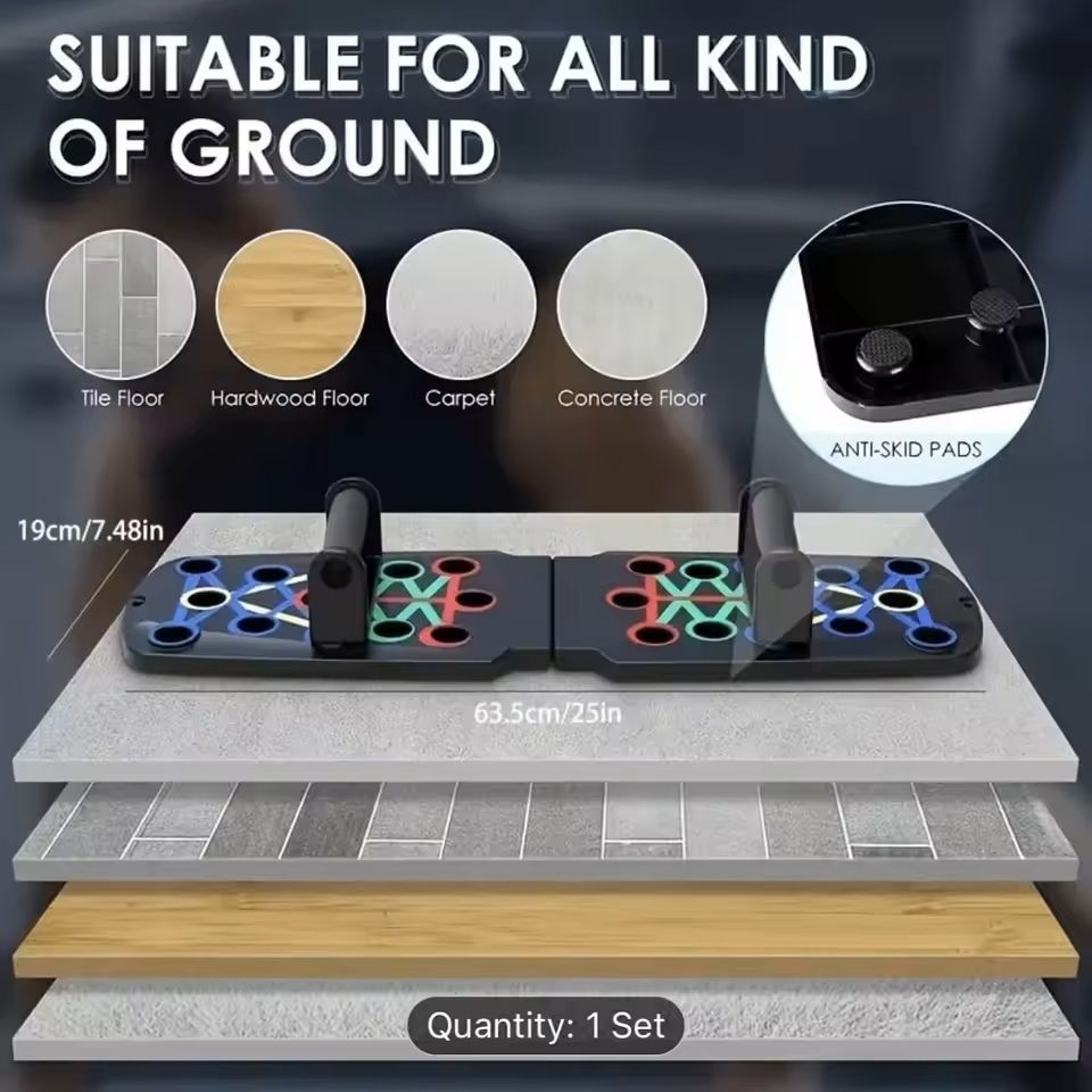 MultiFunctional Push Up Board Home Workout System 2