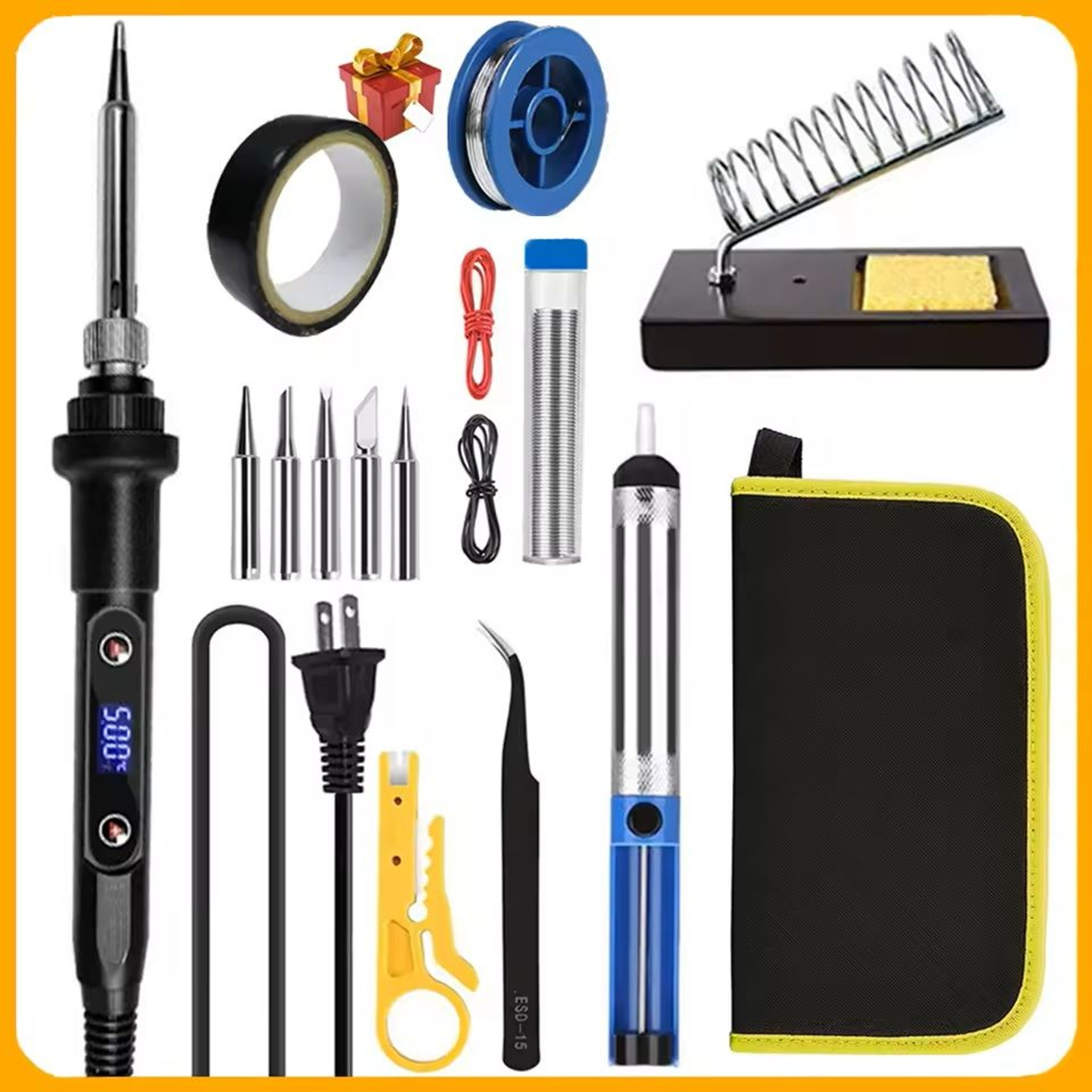 Electric Soldering Iron Kit With Adjustable Temperature And LCD Display 13