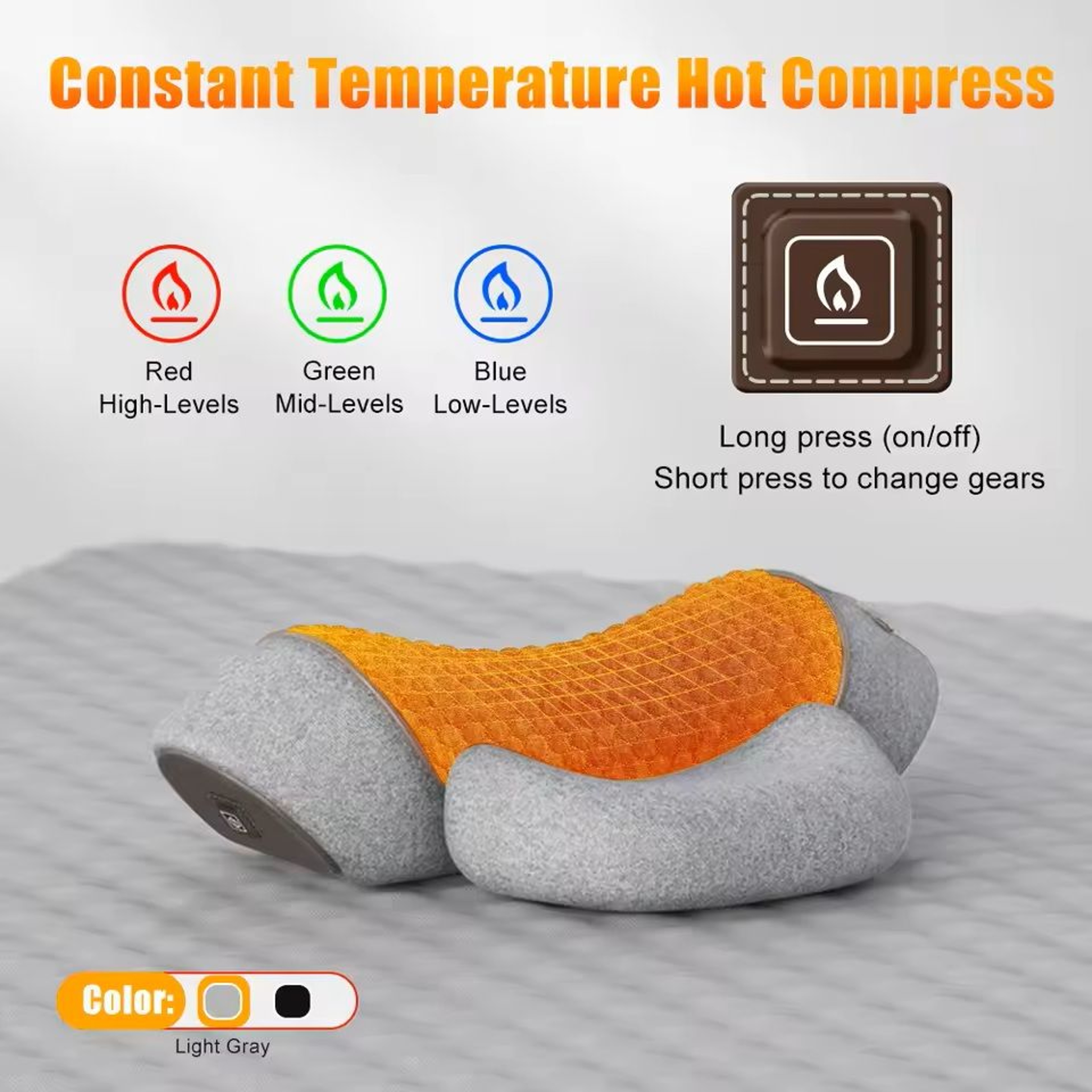 Electric Neck Massager Pillow With Heat And Vibration For Cervical Support 11
