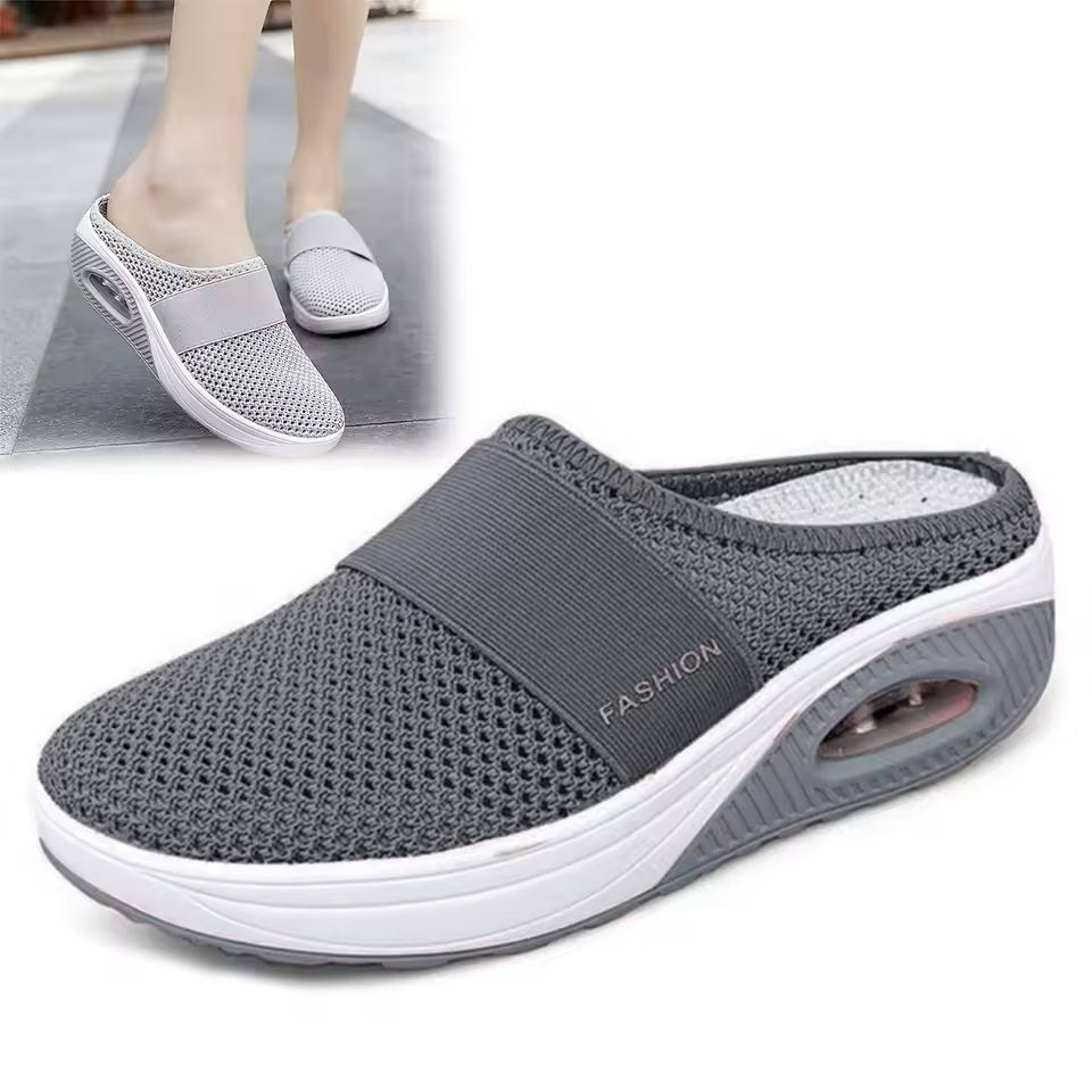 Womens Breathable Slip On Walking Sandals With Arch Support 9