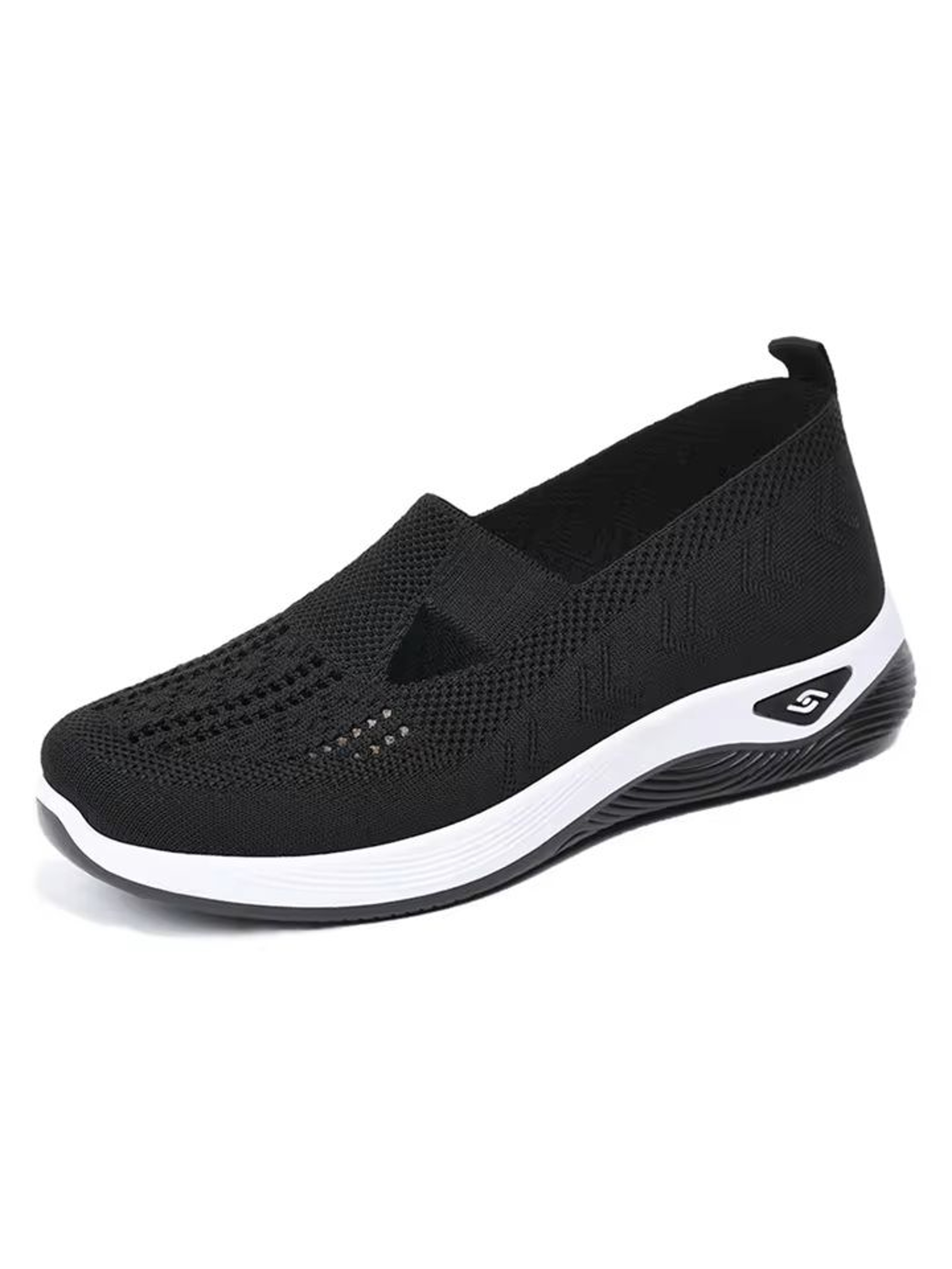 Womens Breathable Knit Sneakers Low Top Casual Shoes 7