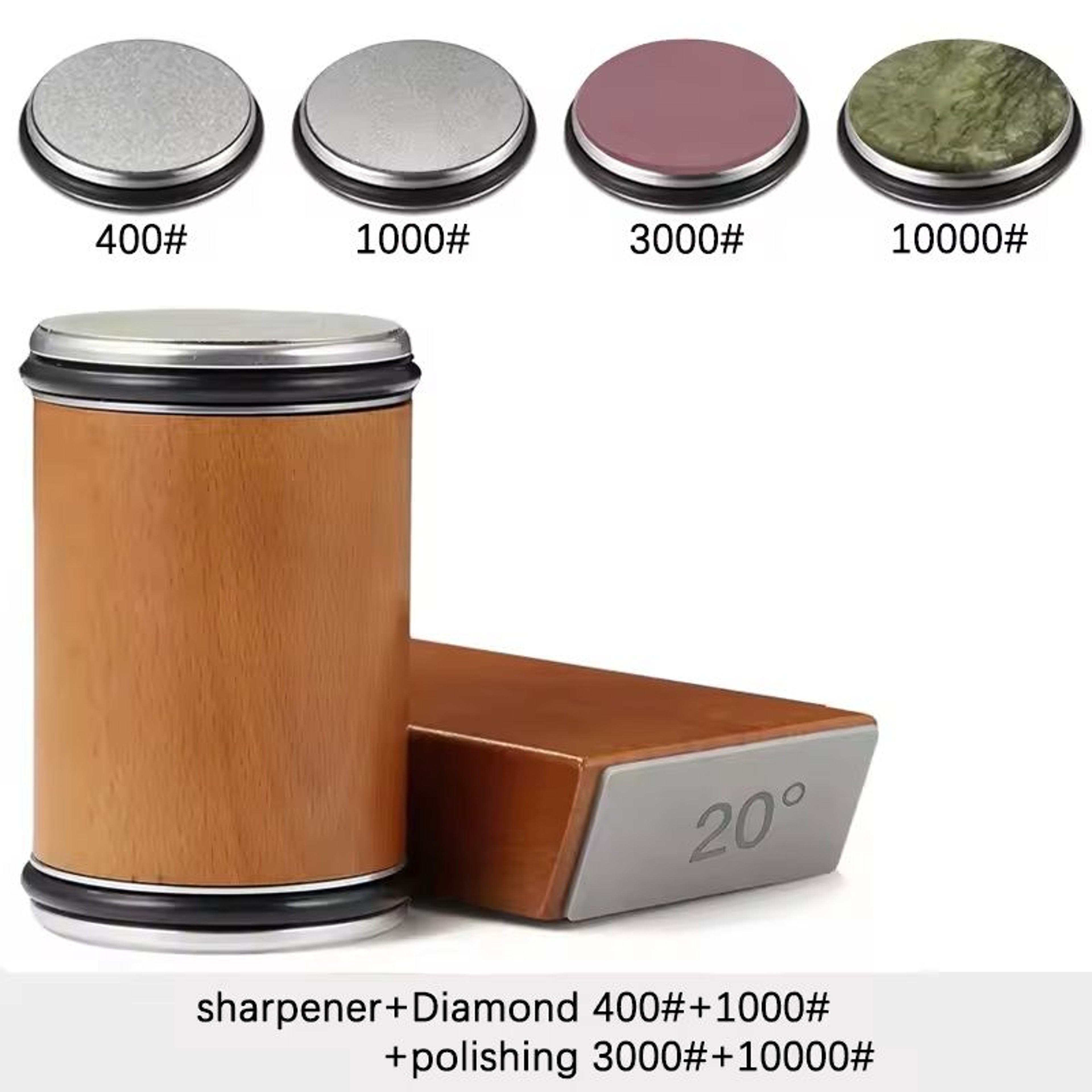Rolling Knife Sharpener Kit With Magnetic Holder And Diamond Sharpening Stones 9