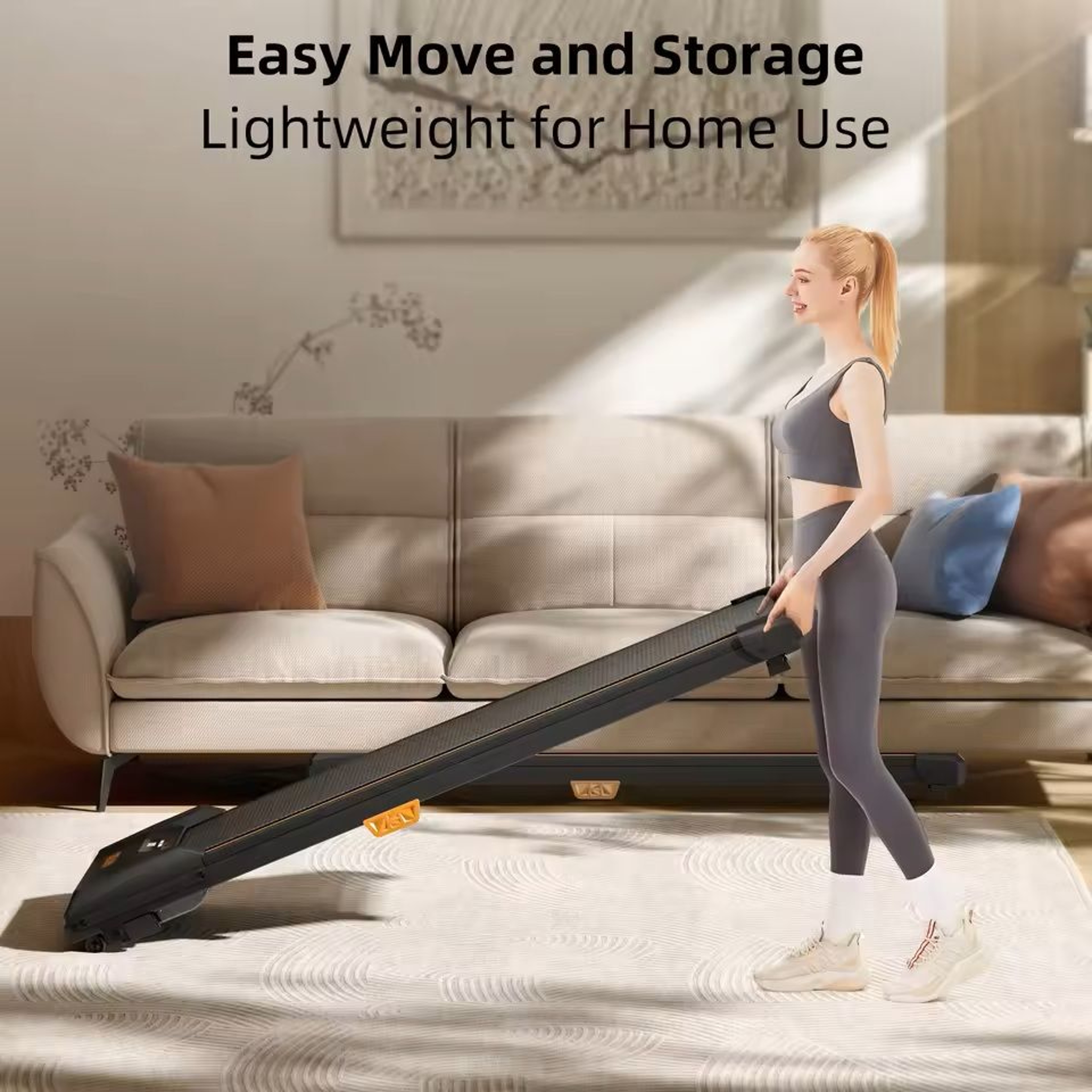 Under Desk Incline Treadmill Compact Walking Pad 330 Lbs Capacity 2