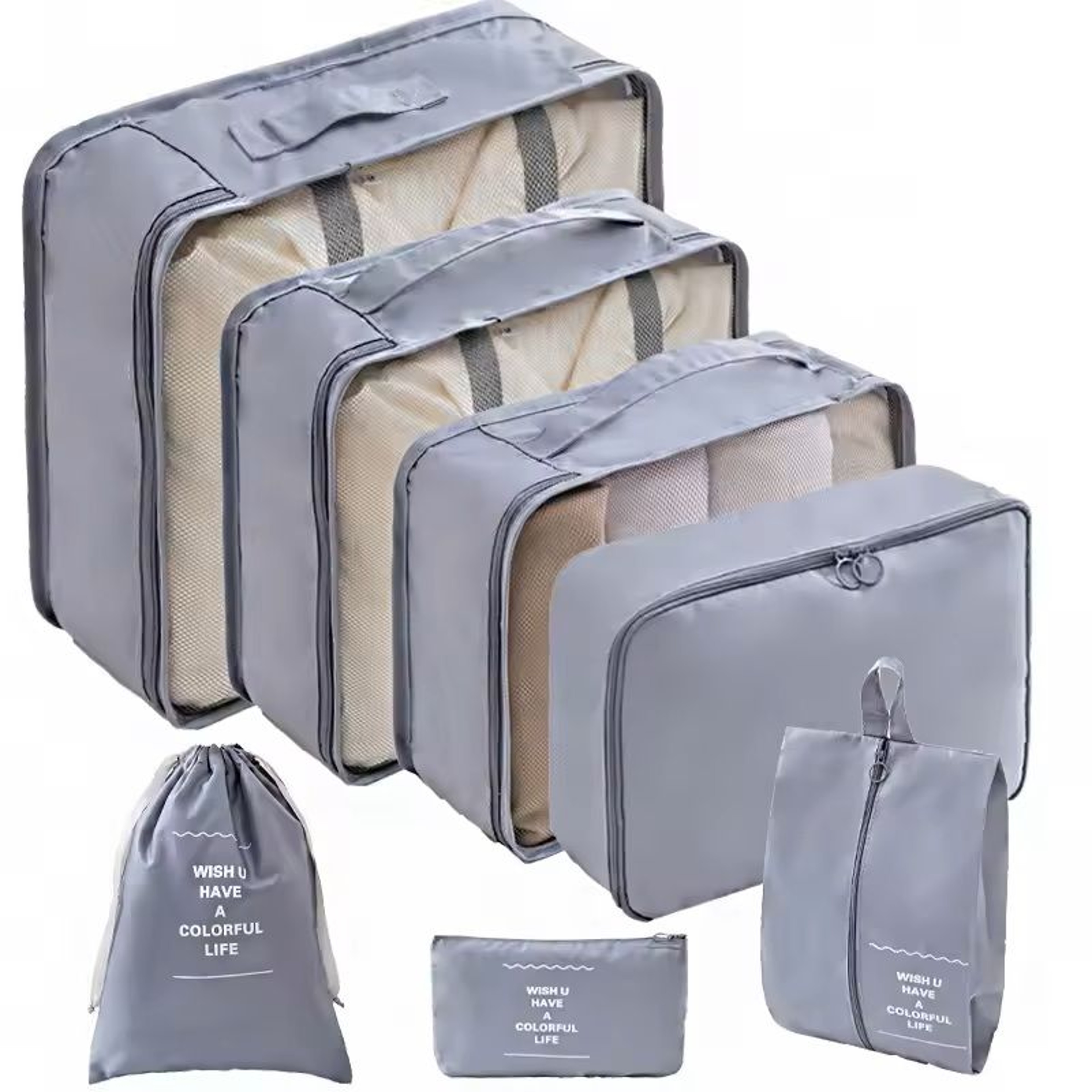 Travel Luggage Organizer Set Packing Cubes And Storage Bags 6