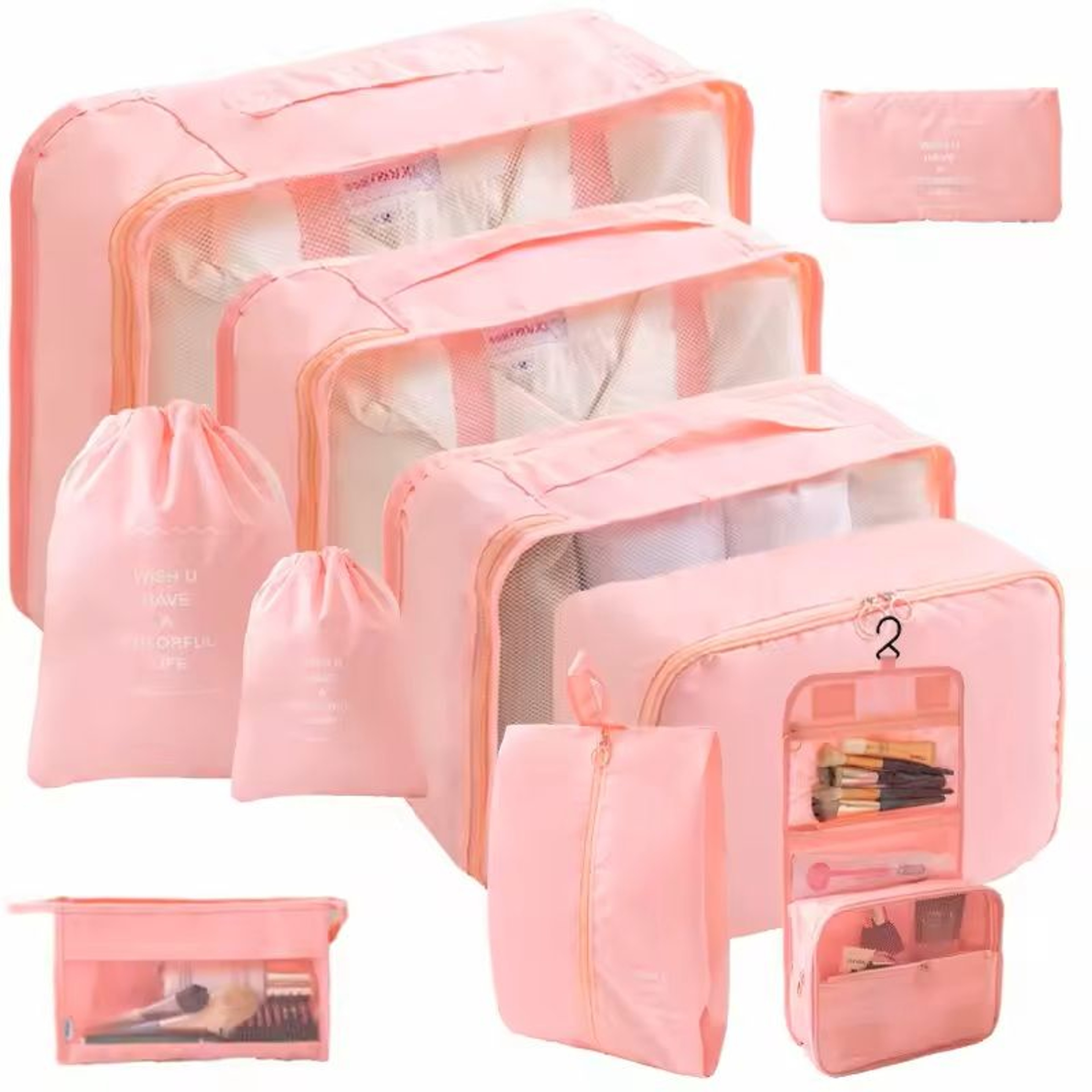 Travel Luggage Organizer Set Packing Cubes And Storage Bags 14