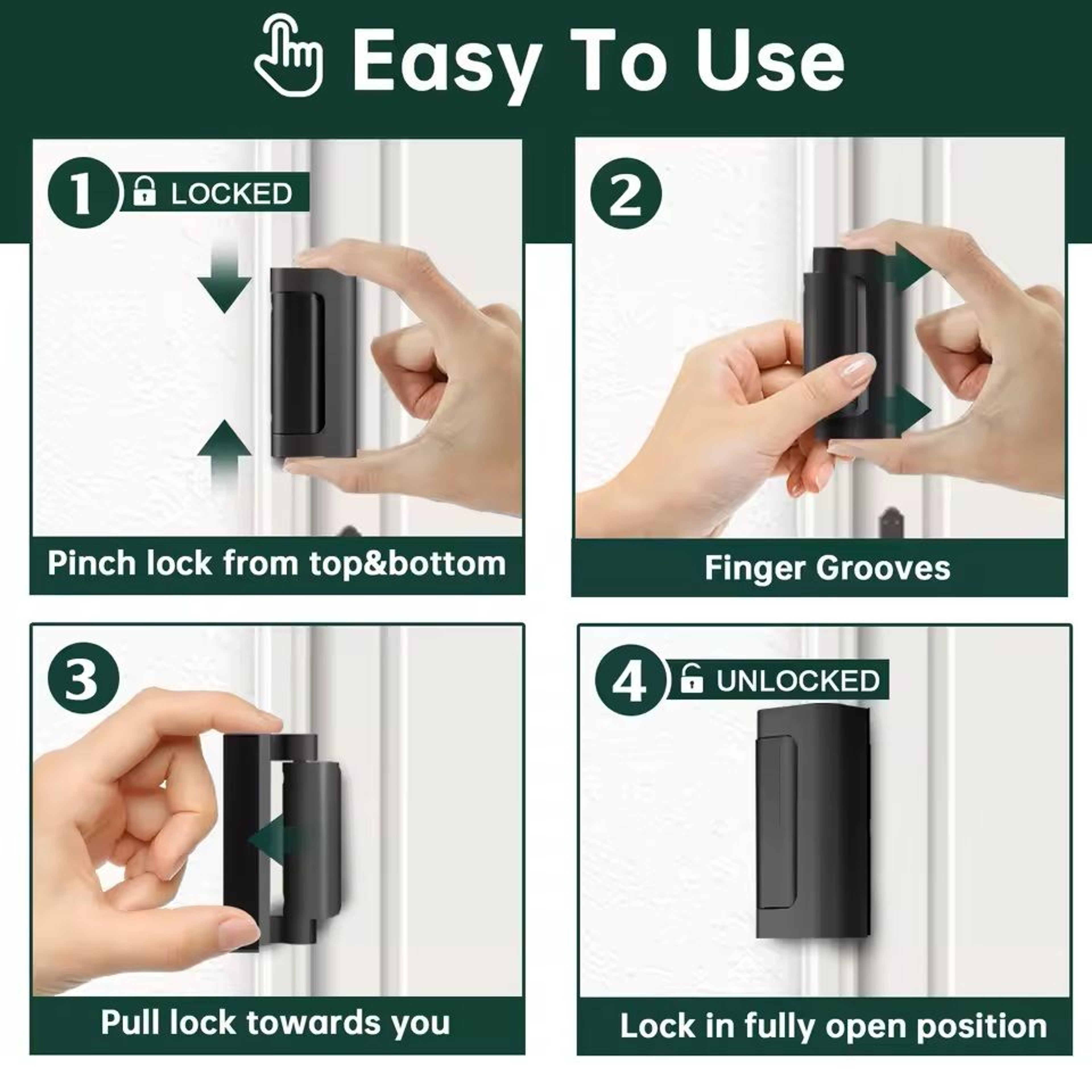 Aluminum Alloy Anti Theft Door Reinforcement Lock 1