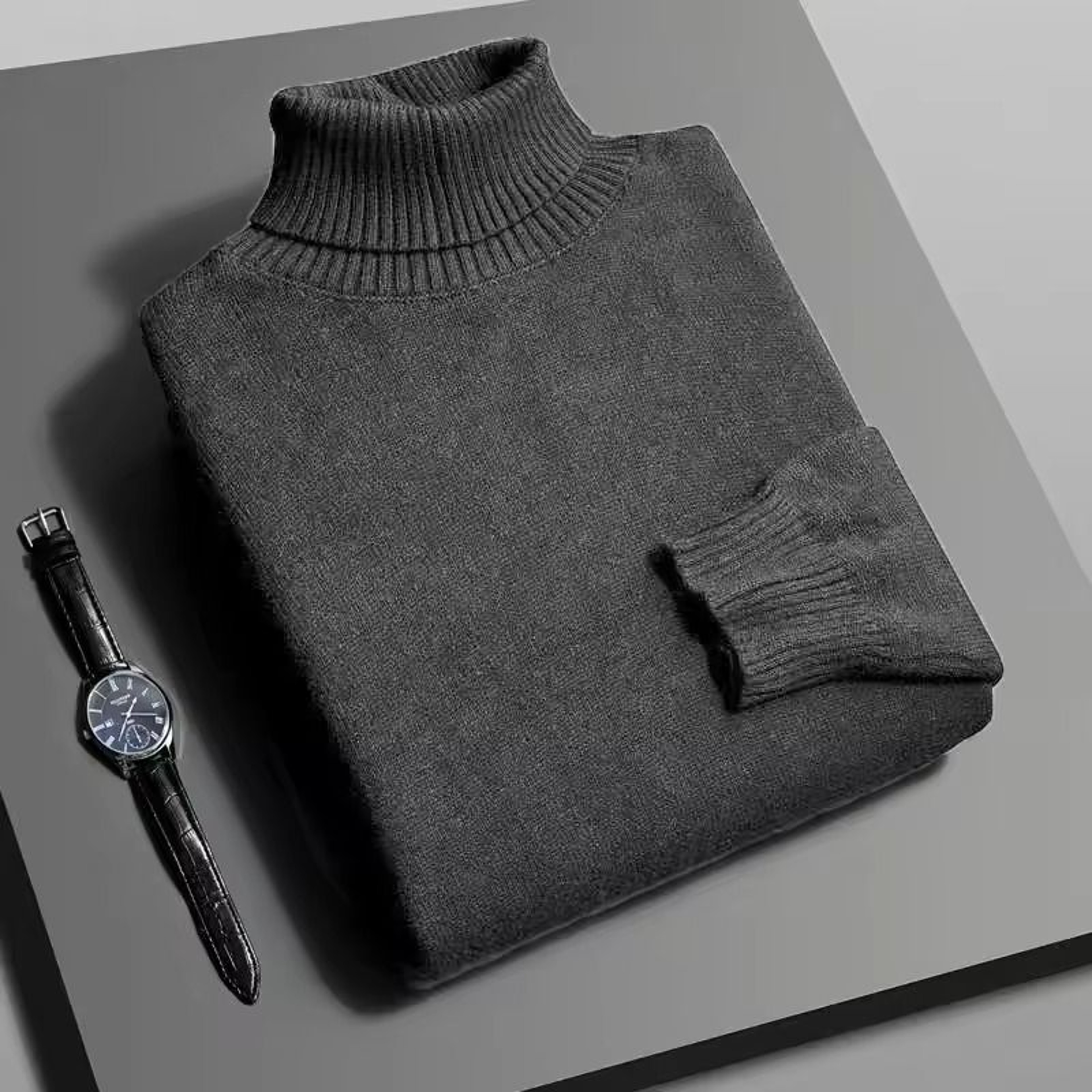 Mens Slim Fit Knitted Turtleneck Sweater With Long Sleeves And AntiPilling Fabric 11
