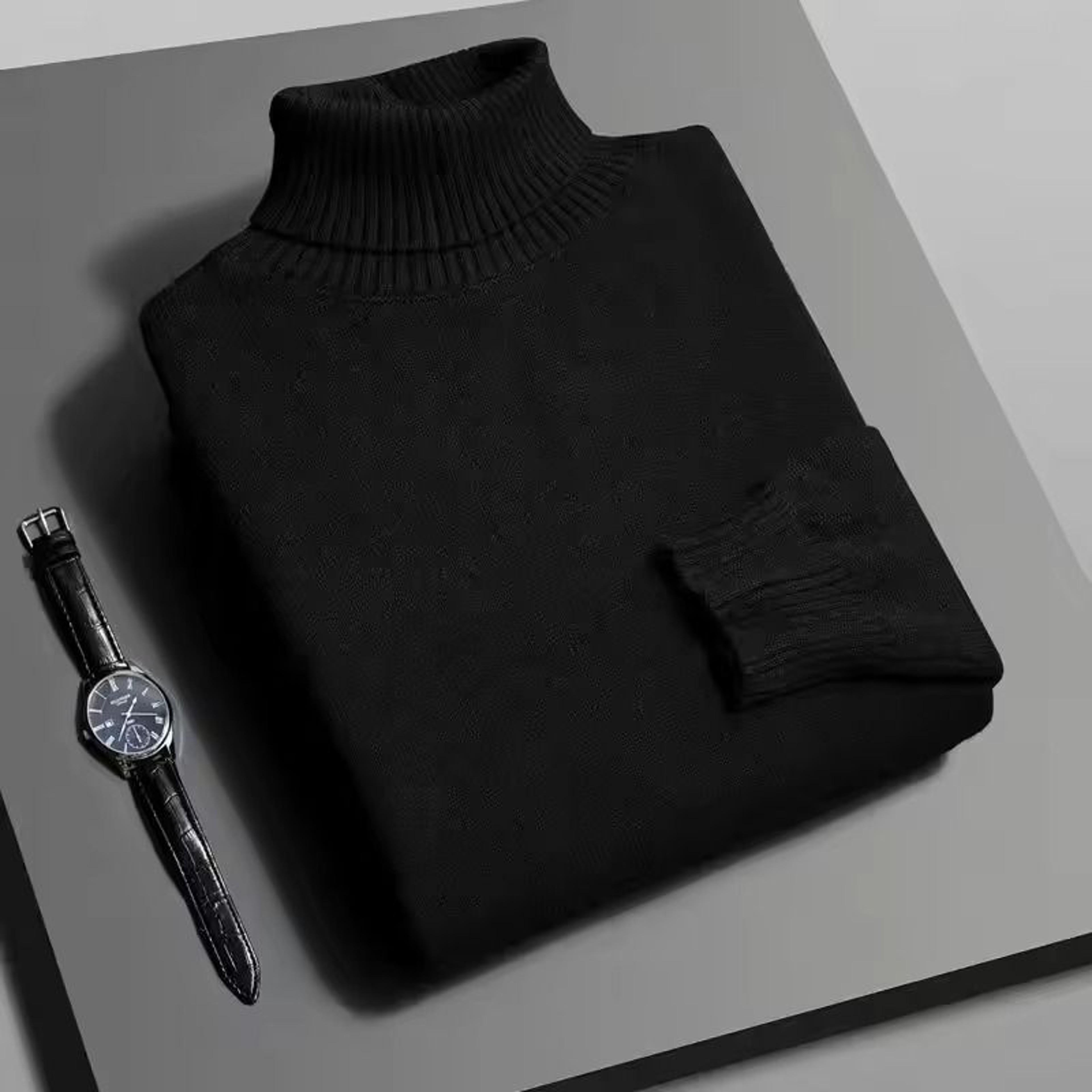 Mens Slim Fit Knitted Turtleneck Sweater With Long Sleeves And AntiPilling Fabric 6